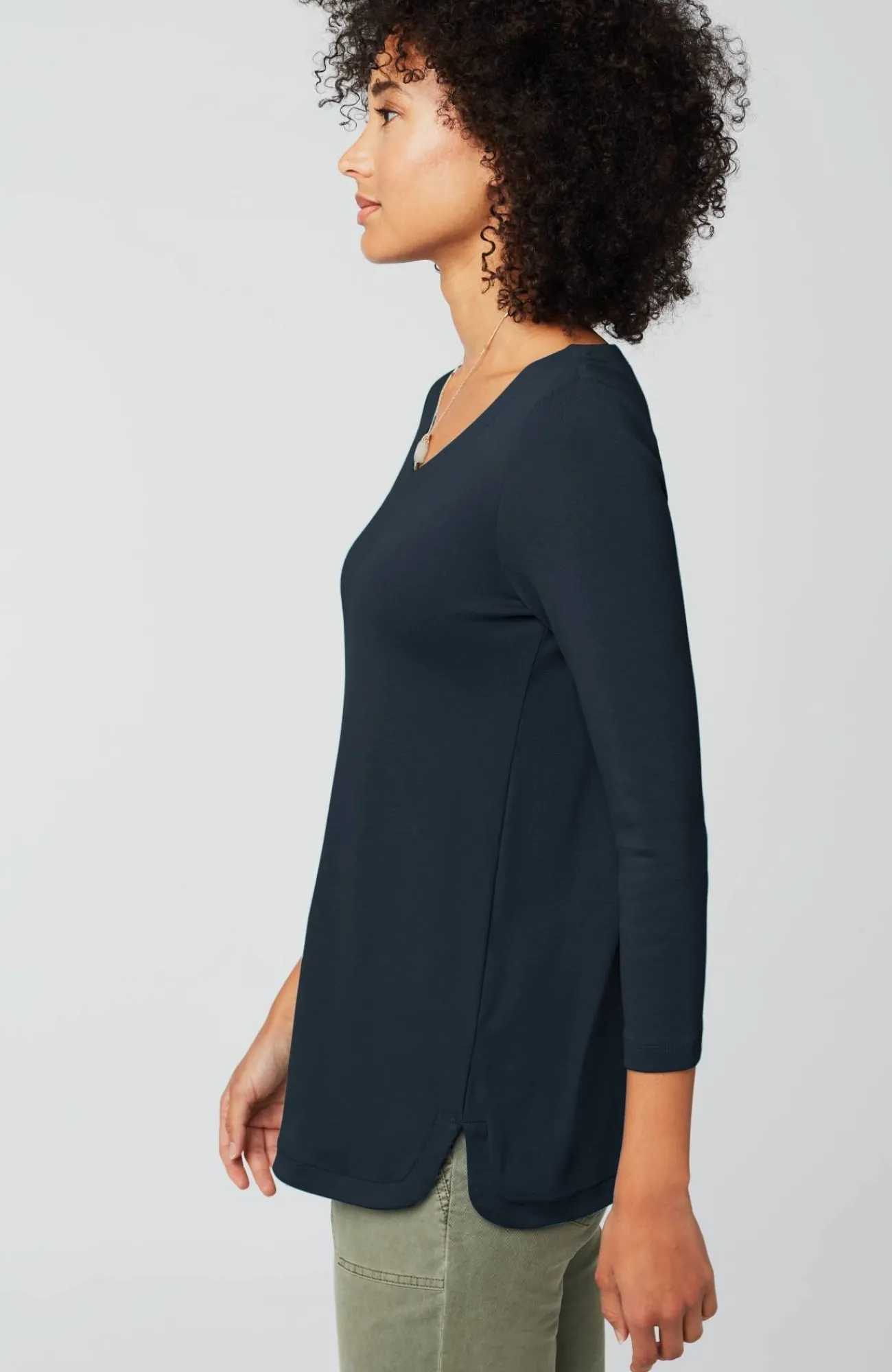 J.Jill Pima 3/4-Sleeve V-Neck Tee Cheap
