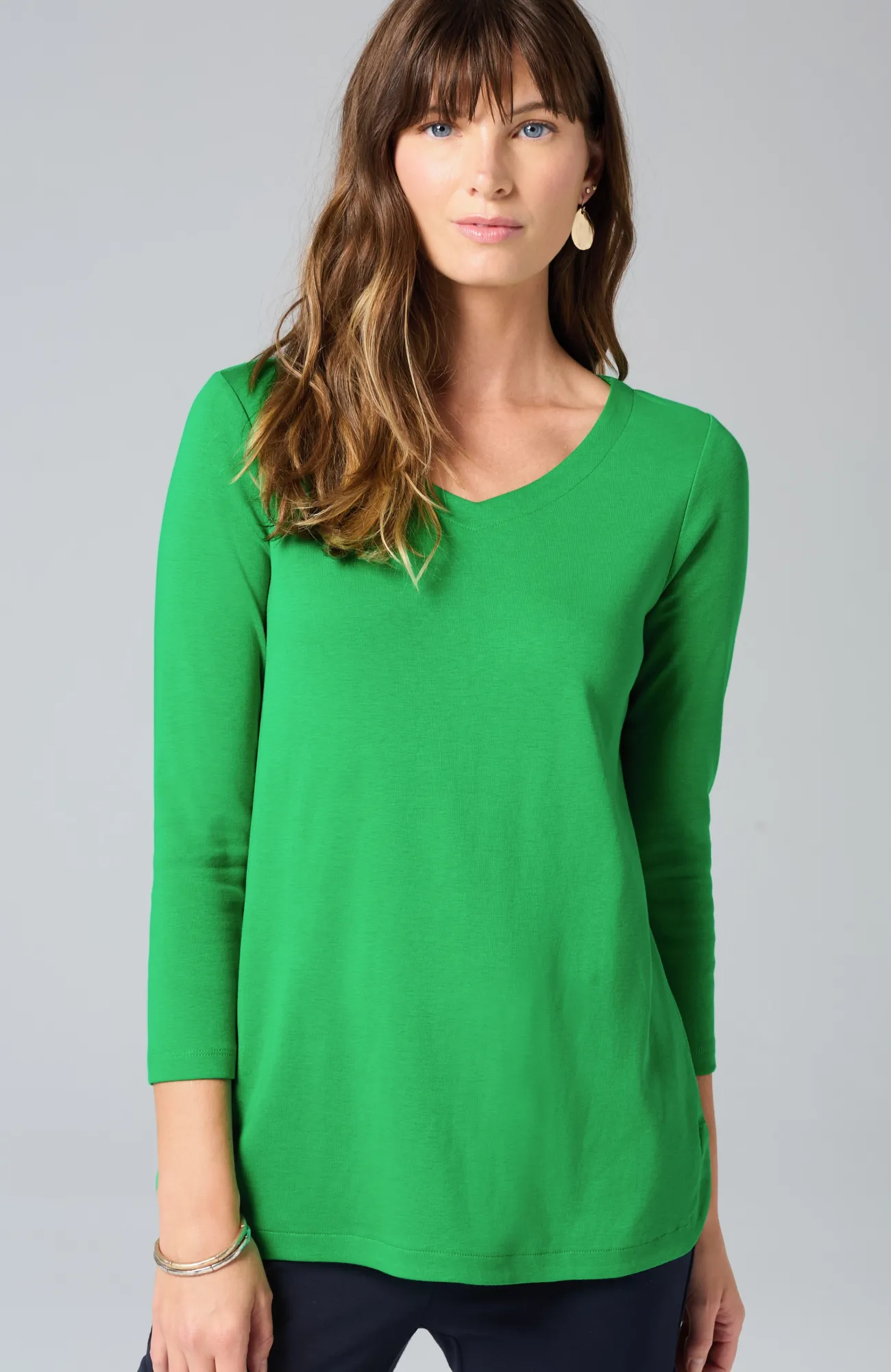 J.Jill Pima 3/4-Sleeve V-Neck Tee Cheap
