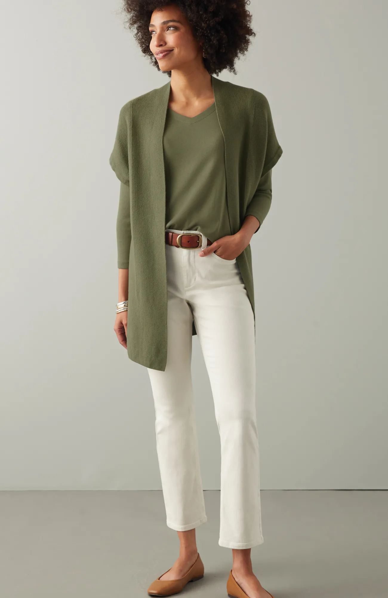 J.Jill Pima 3/4-Sleeve V-Neck Tee Cheap