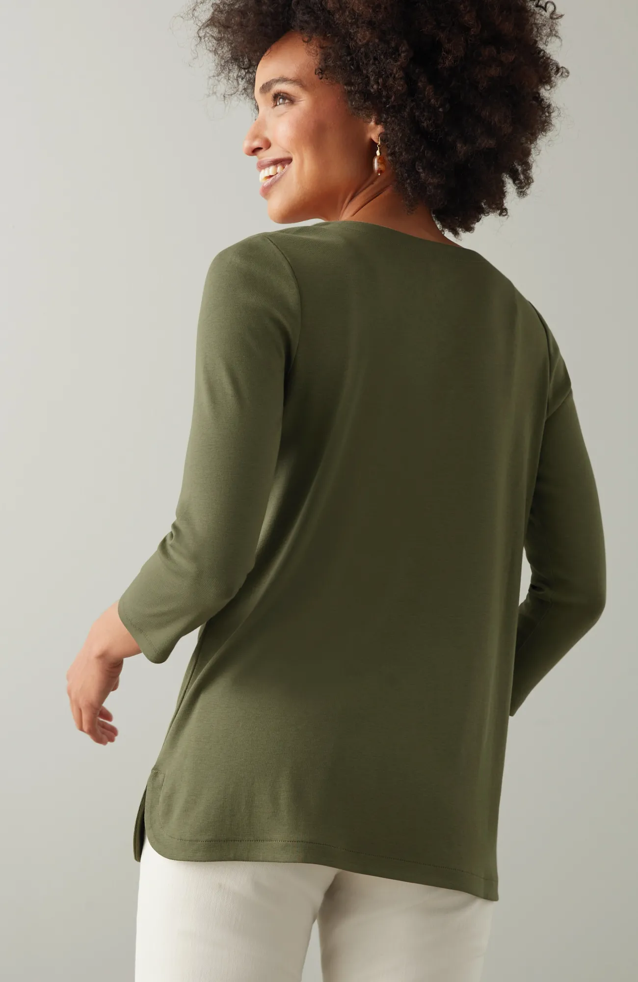 J.Jill Pima 3/4-Sleeve V-Neck Tee Cheap
