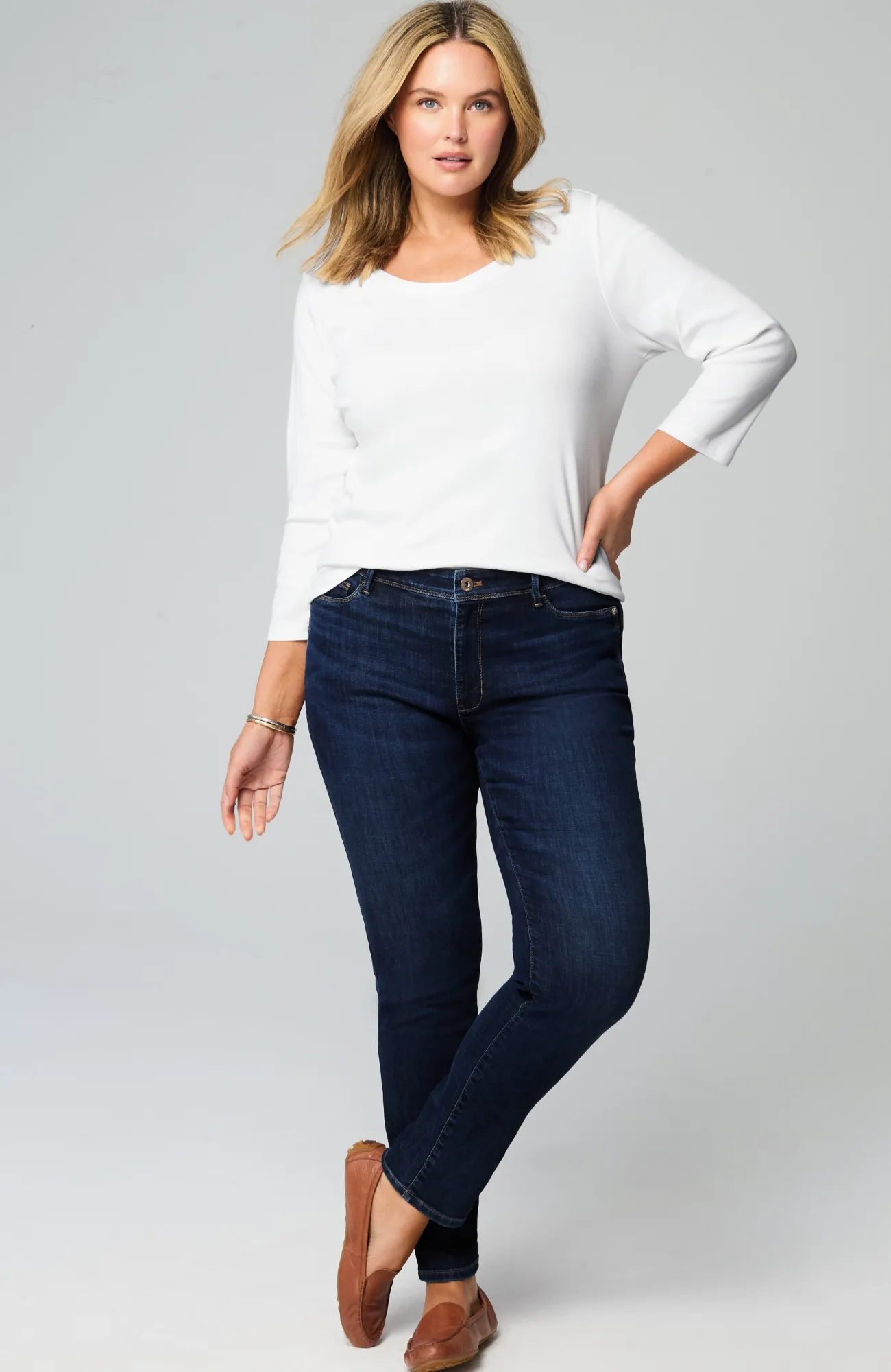 J.Jill Pima 3/4-Sleeve V-Neck Tee Cheap