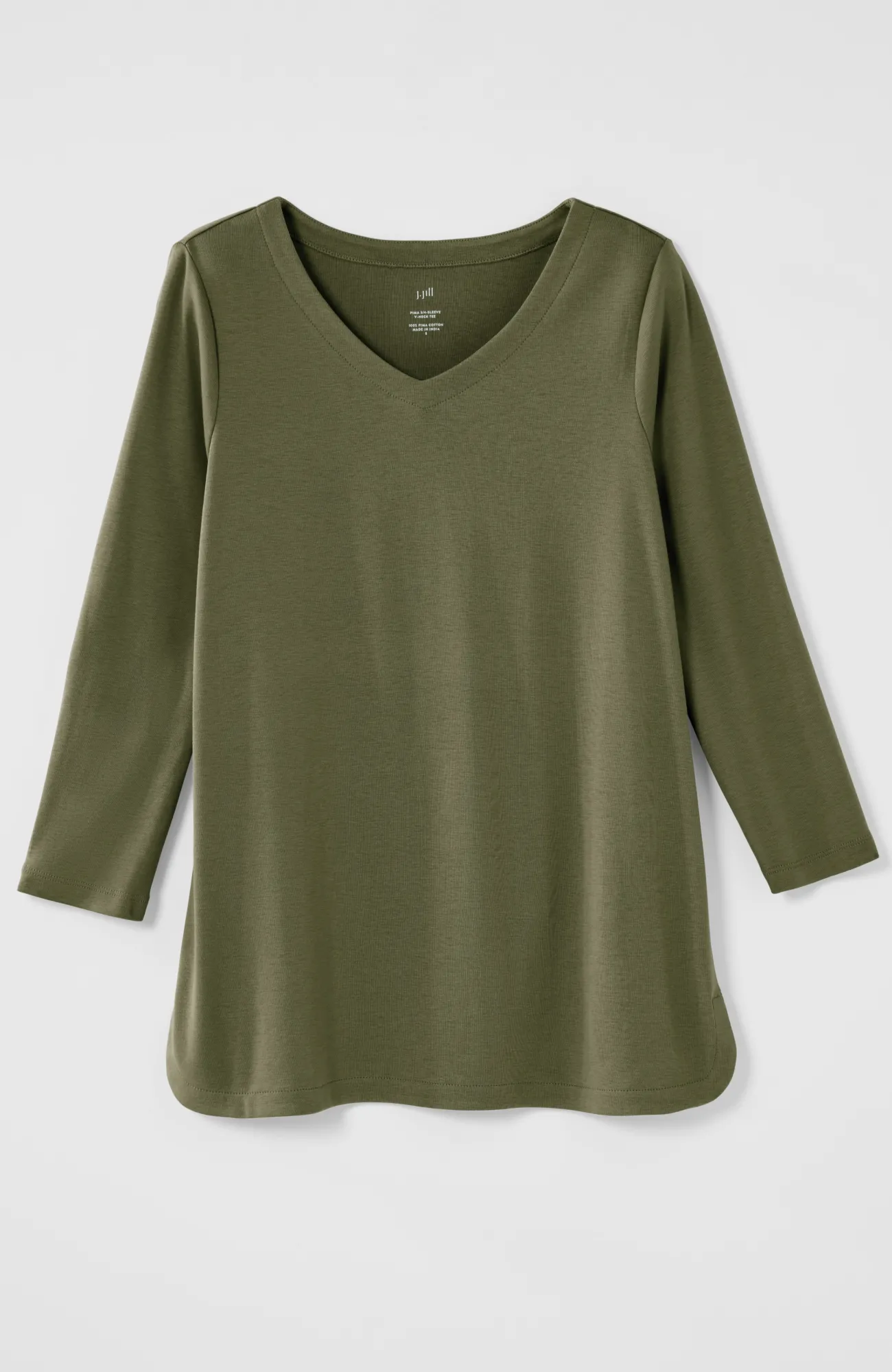 J.Jill Pima 3/4-Sleeve V-Neck Tee Cheap