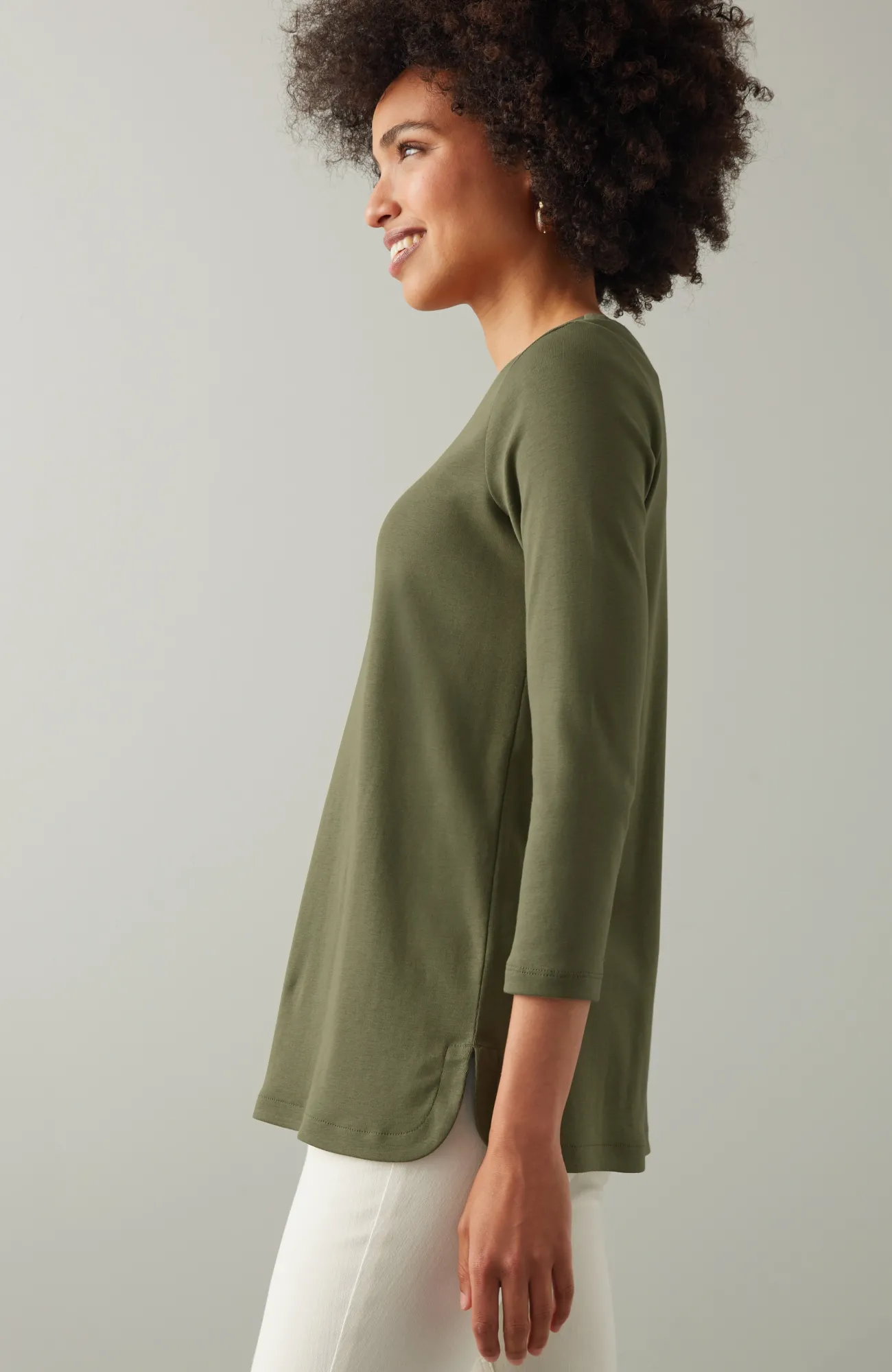 J.Jill Pima 3/4-Sleeve V-Neck Tee Cheap