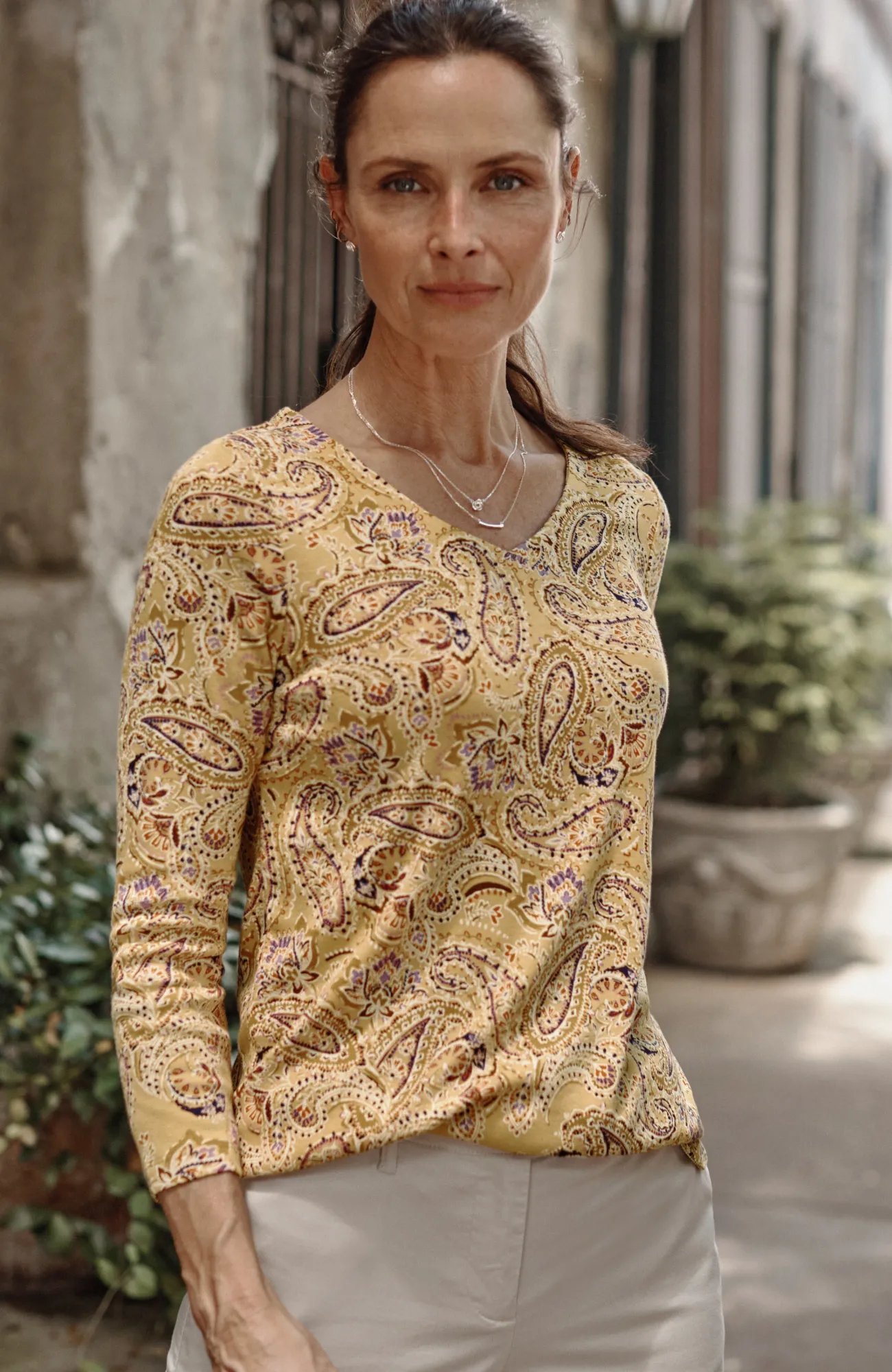J.Jill Pima 3/4-Sleeve V-Neck Tee Cheap