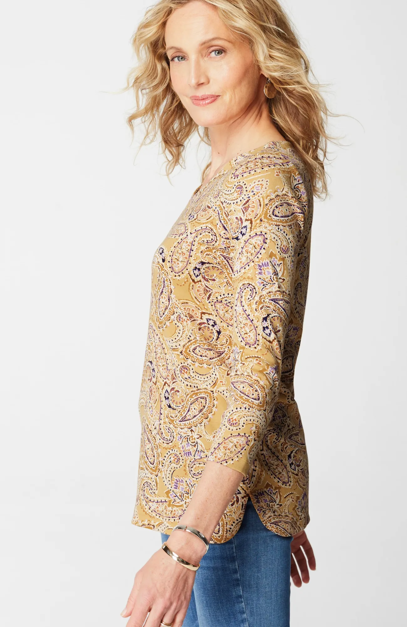 J.Jill Pima 3/4-Sleeve V-Neck Tee Cheap