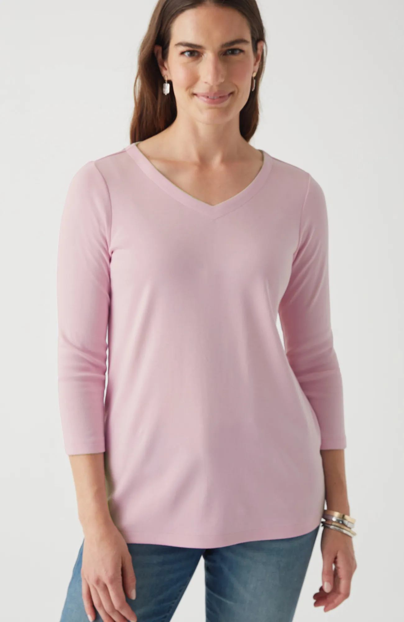 J.Jill Pima 3/4-Sleeve V-Neck Tee Cheap
