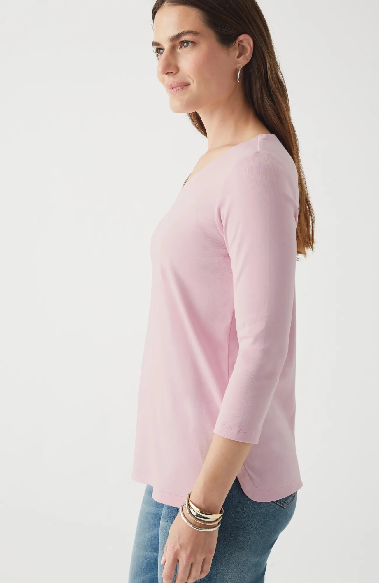 J.Jill Pima 3/4-Sleeve V-Neck Tee Cheap