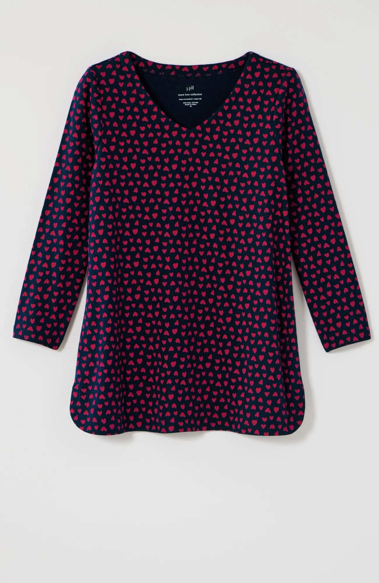 J.Jill Pima 3/4-Sleeve V-Neck Tee Cheap