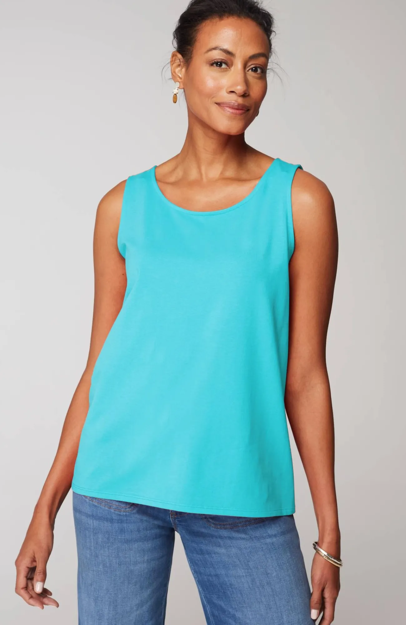 J.Jill Pima-Stretch Knit Tank New