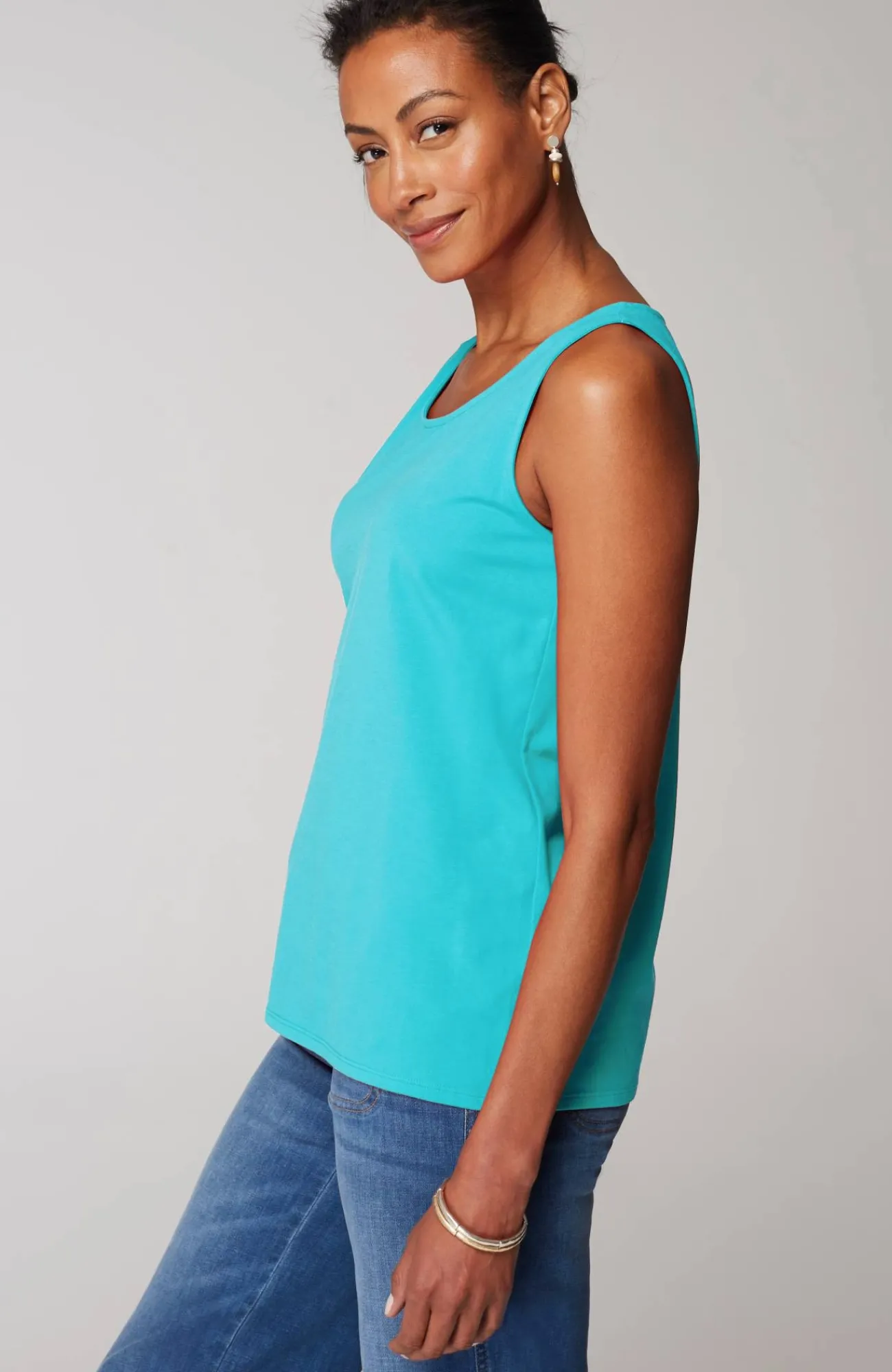 J.Jill Pima-Stretch Knit Tank New