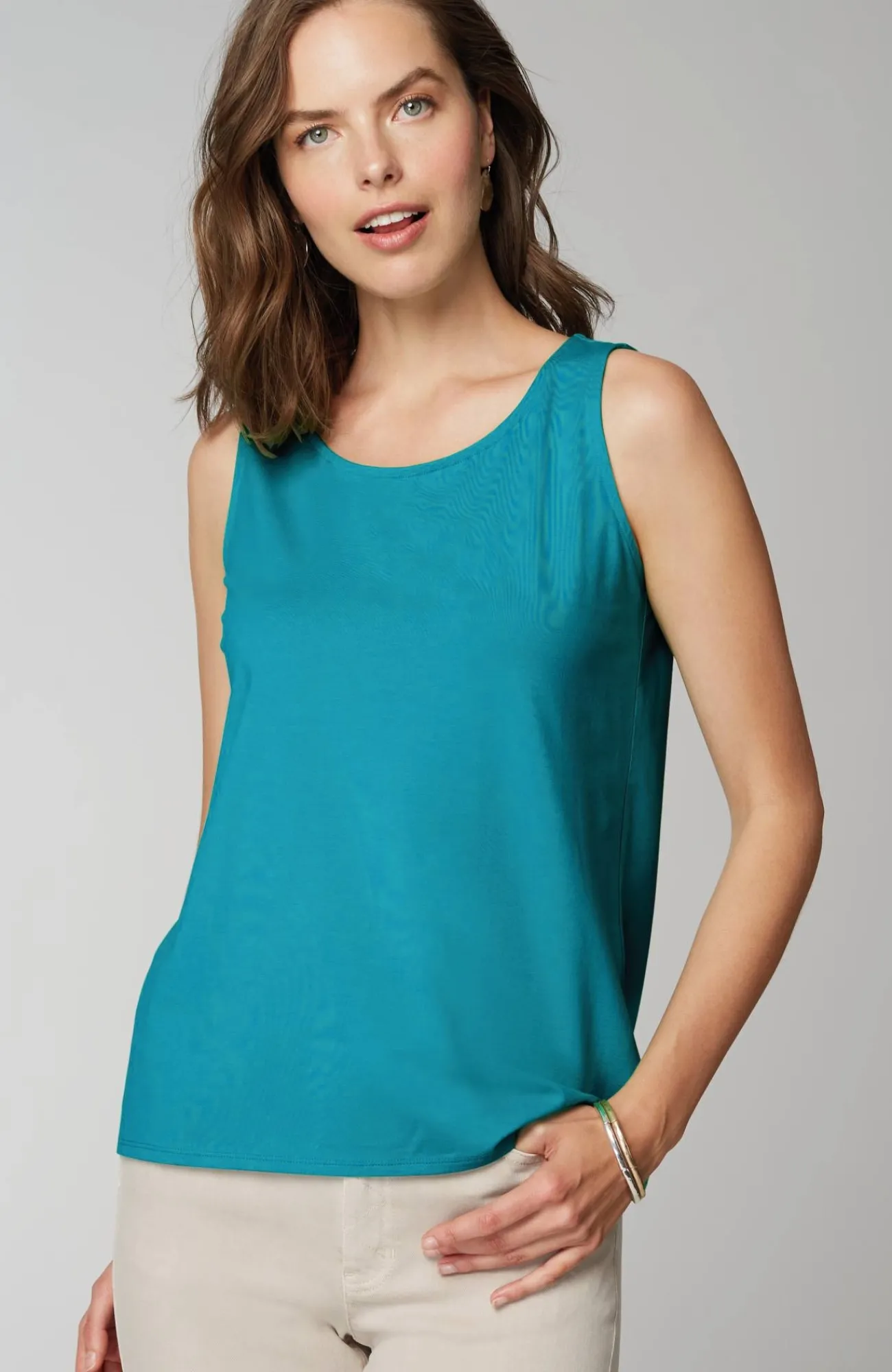 J.Jill Pima-Stretch Knit Tank New