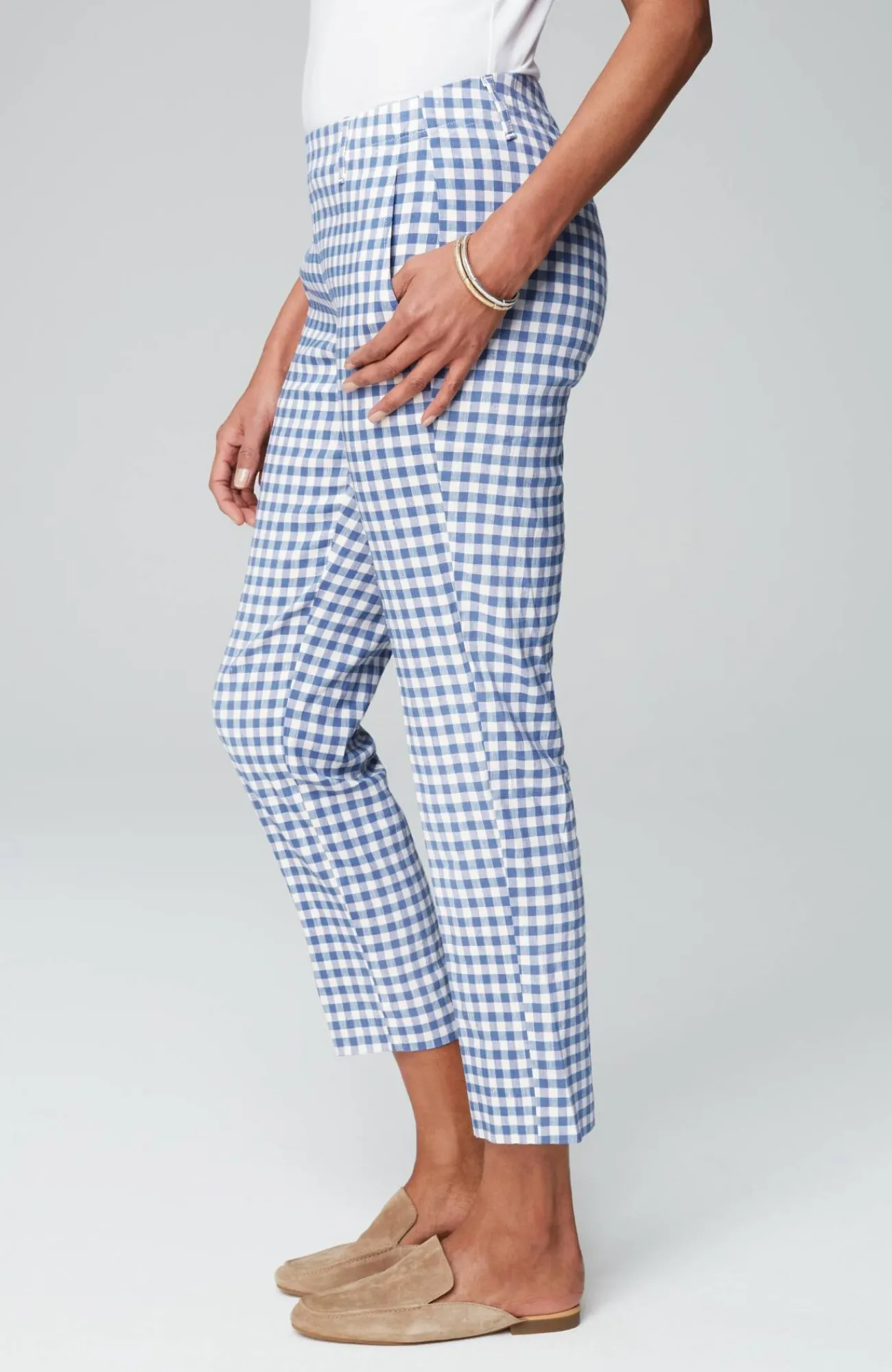 J.Jill Pintucked Linen-Stretch Slim-Leg Pants Flash Sale