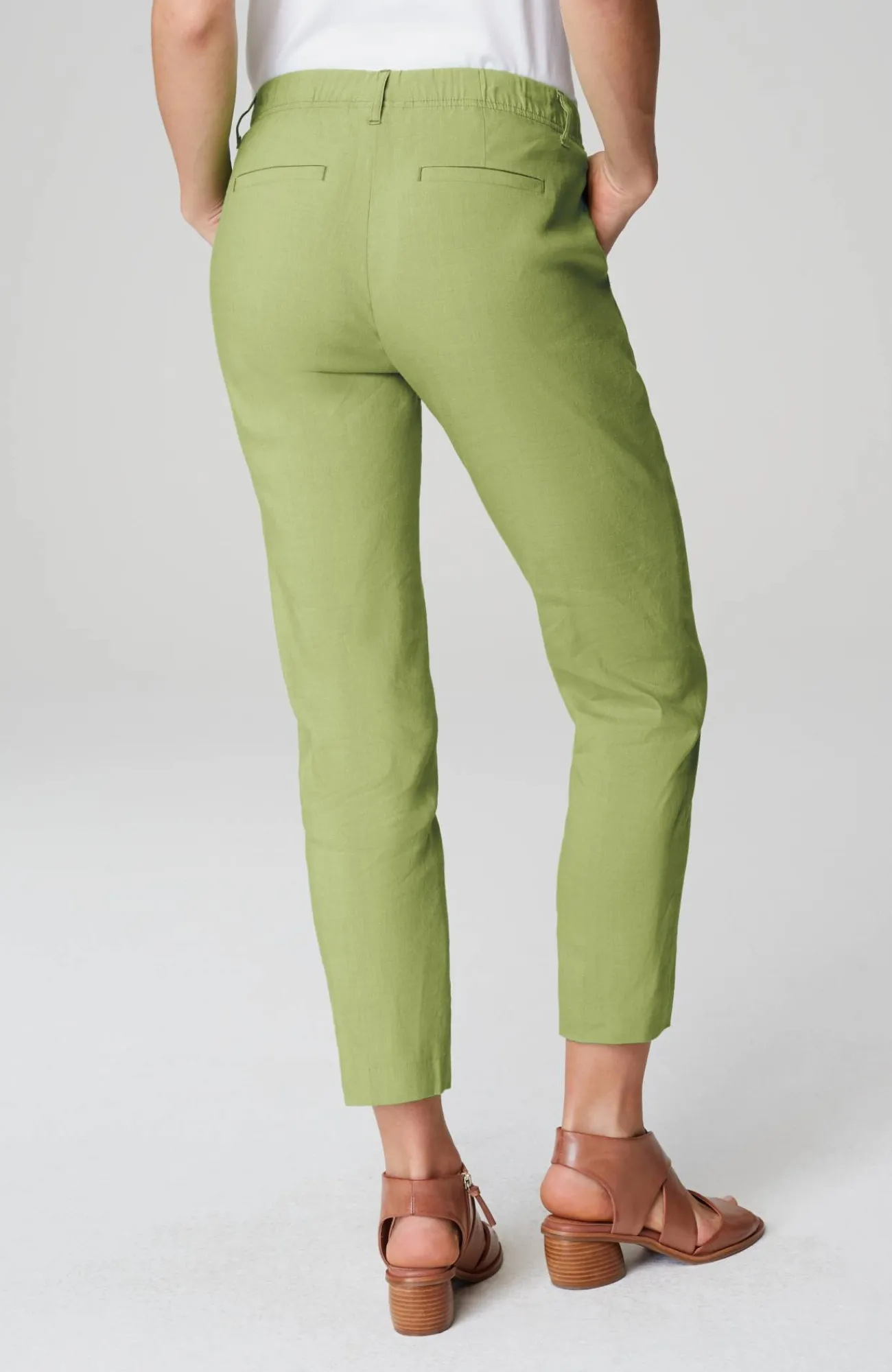 J.Jill Pintucked Linen-Stretch Slim-Leg Pants Flash Sale