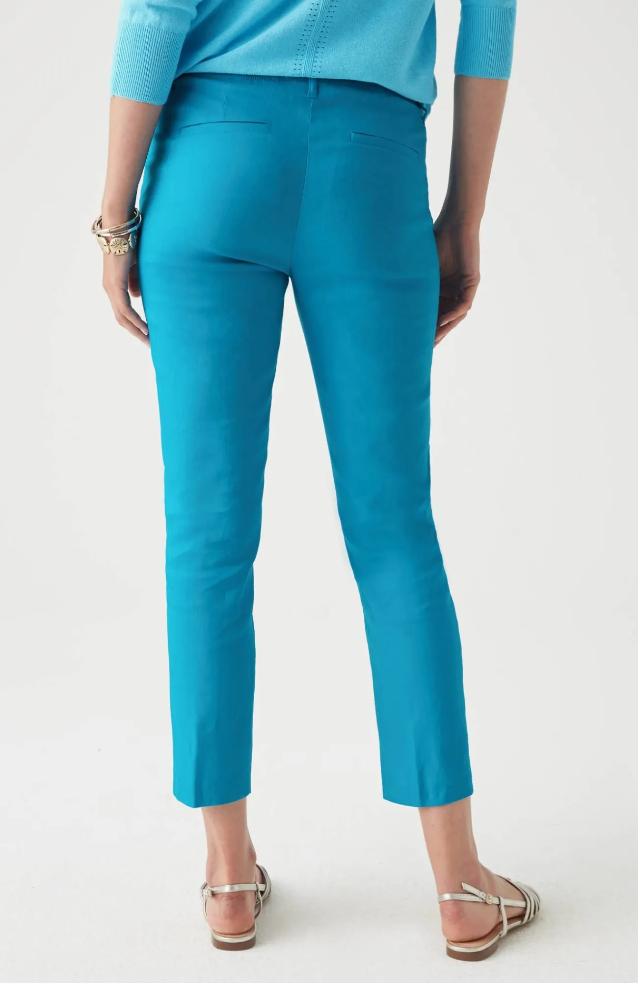 J.Jill Pintucked Linen-Stretch Slim-Leg Pants Flash Sale