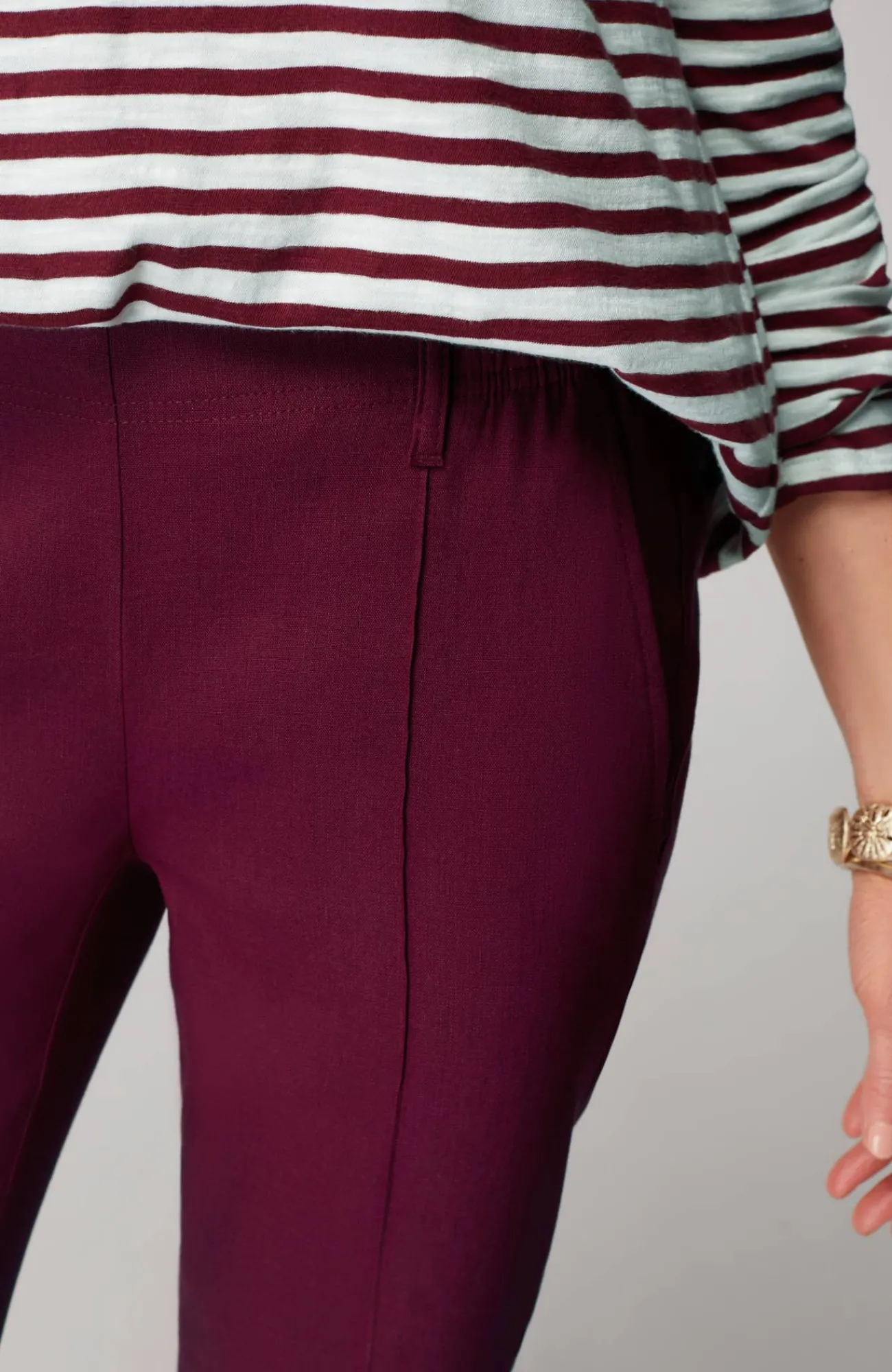 J.Jill Pintucked Linen-Stretch Slim-Leg Pants Flash Sale