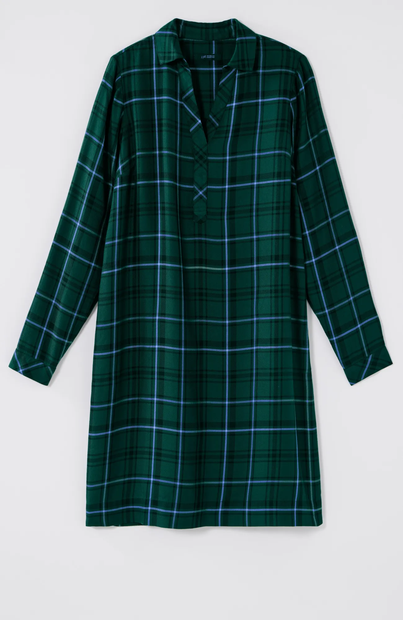 J.Jill Plaid Split-Neck Dress Cheap