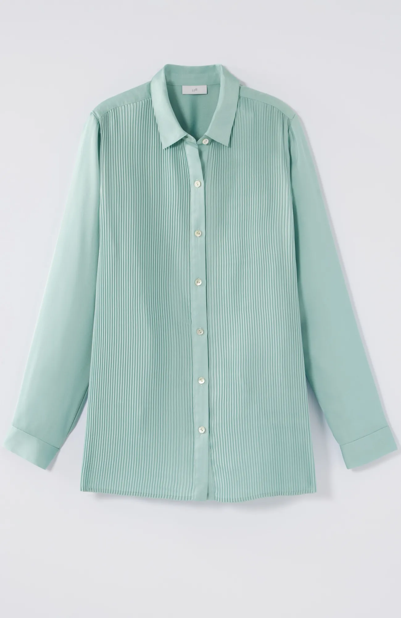 J.Jill Pleated Satin Shirt Outlet