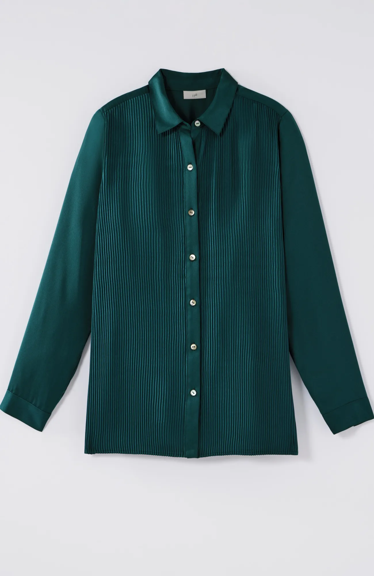 J.Jill Pleated Satin Shirt Outlet