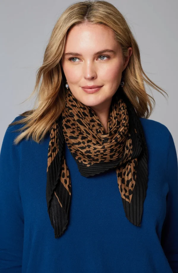 J.Jill Pleated Square Scarf New