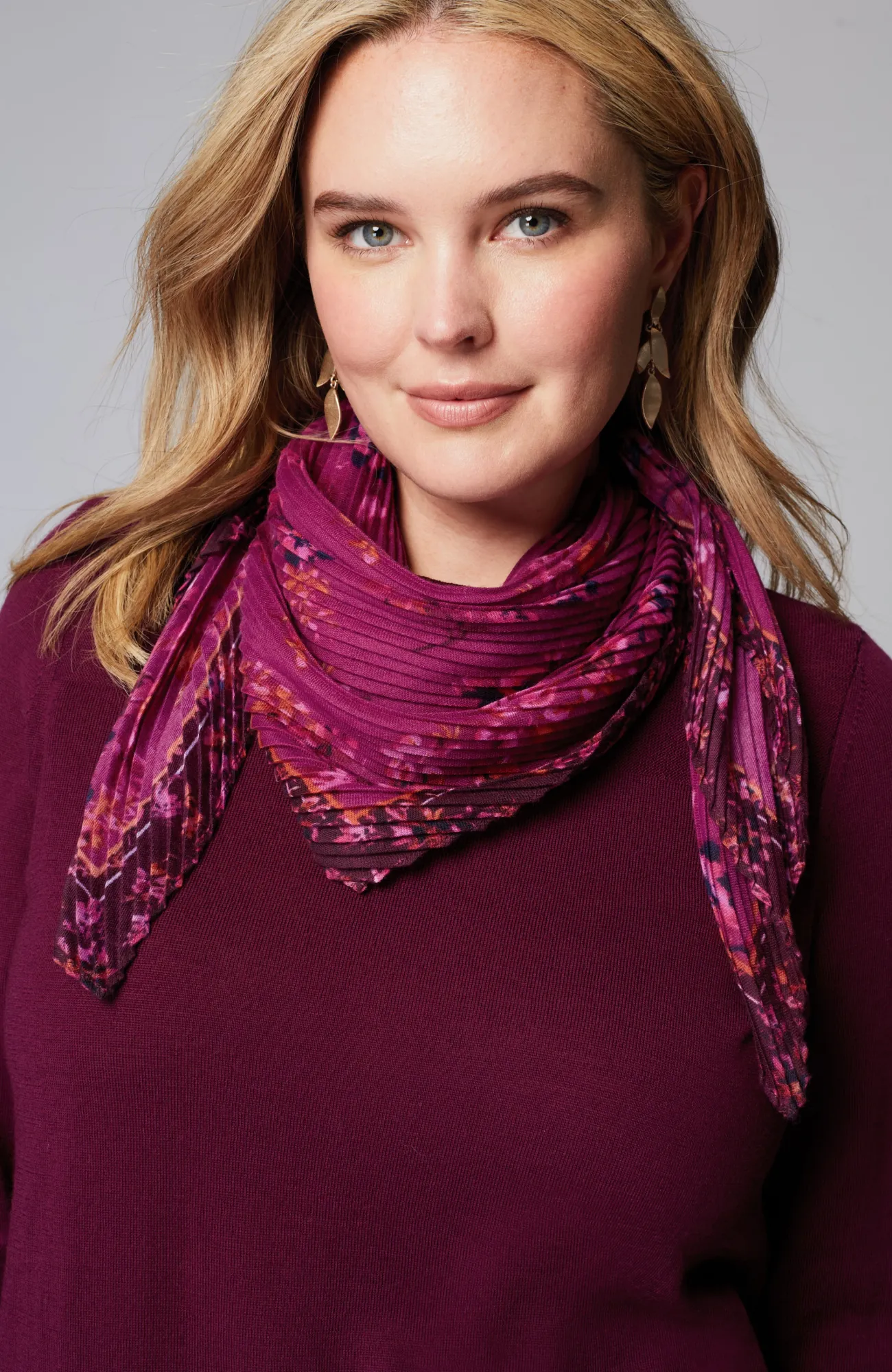 J.Jill Pleated Square Scarf New