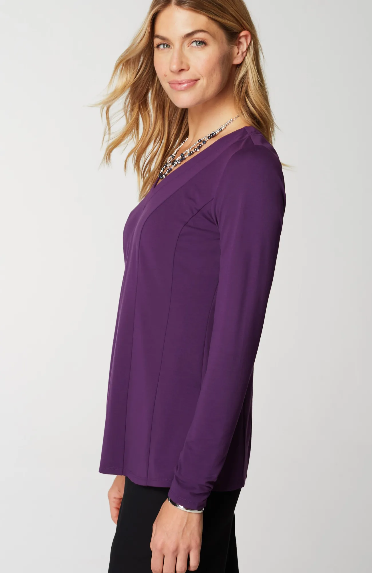 J.Jill Ponte V-Neck Top Discount