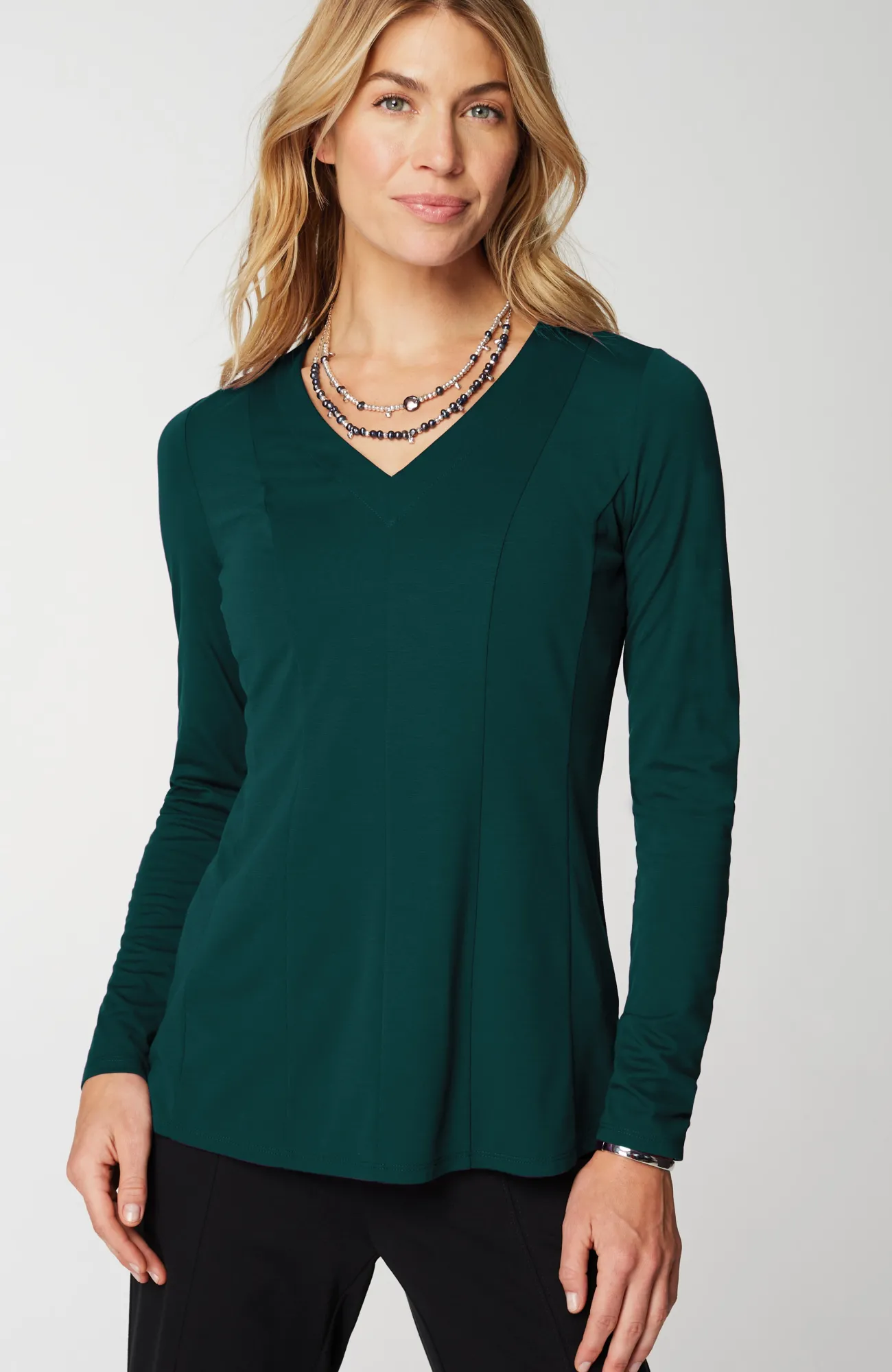 J.Jill Ponte V-Neck Top Discount