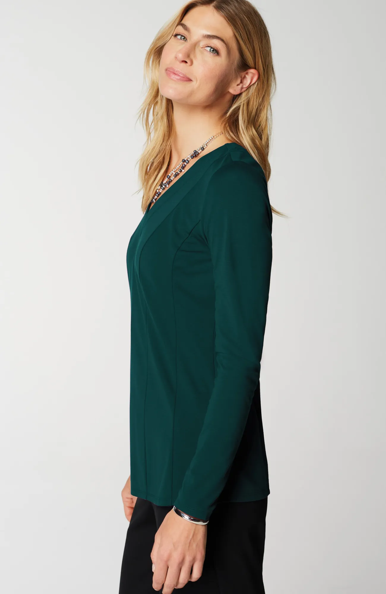 J.Jill Ponte V-Neck Top Discount