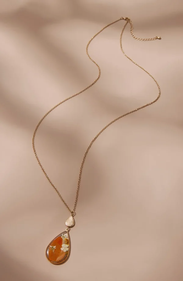J.Jill Pressed Leaves Pendant Necklace Goldtone Multi Shop