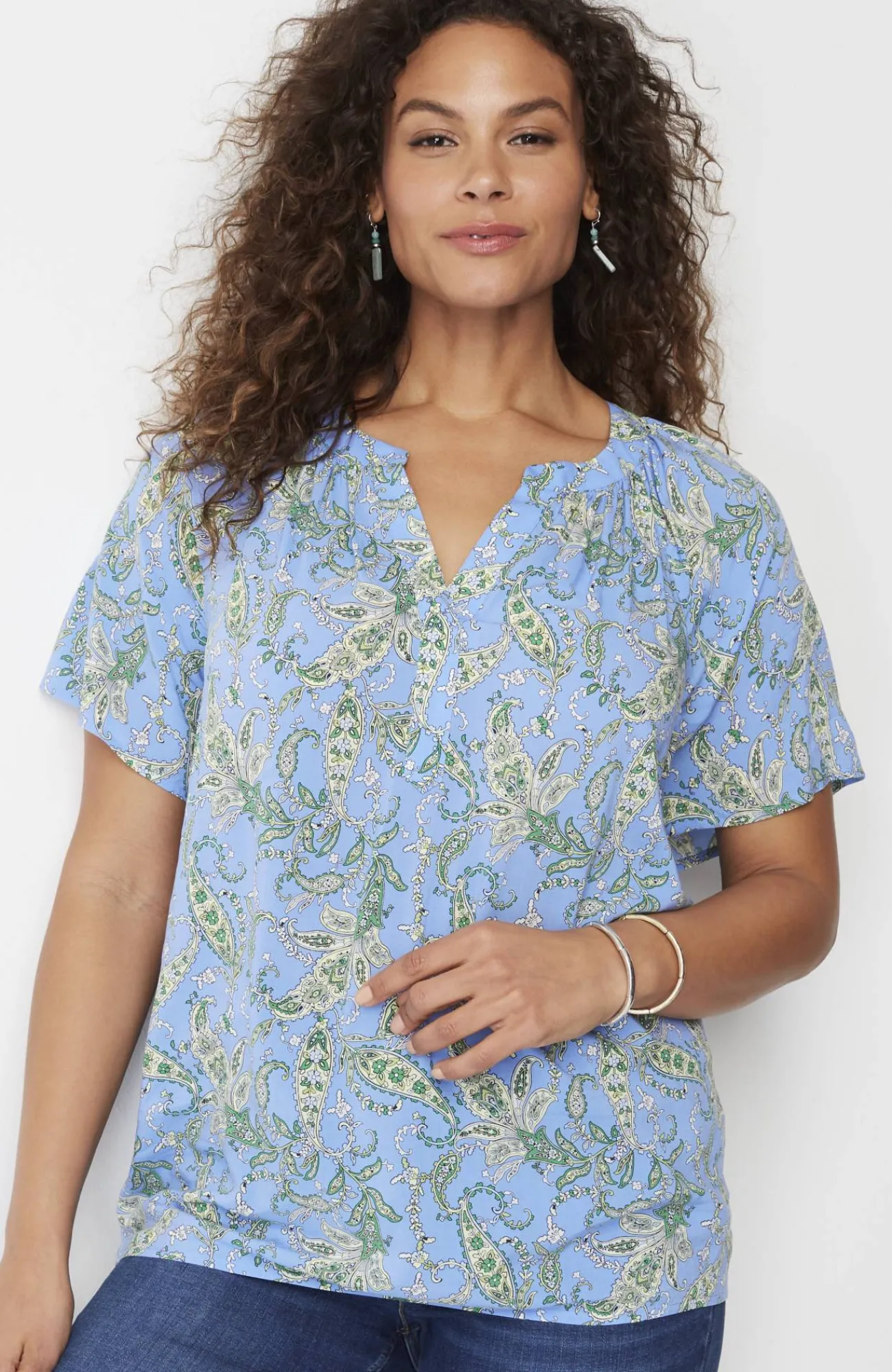 J.Jill Printed Voile Top Flash Sale