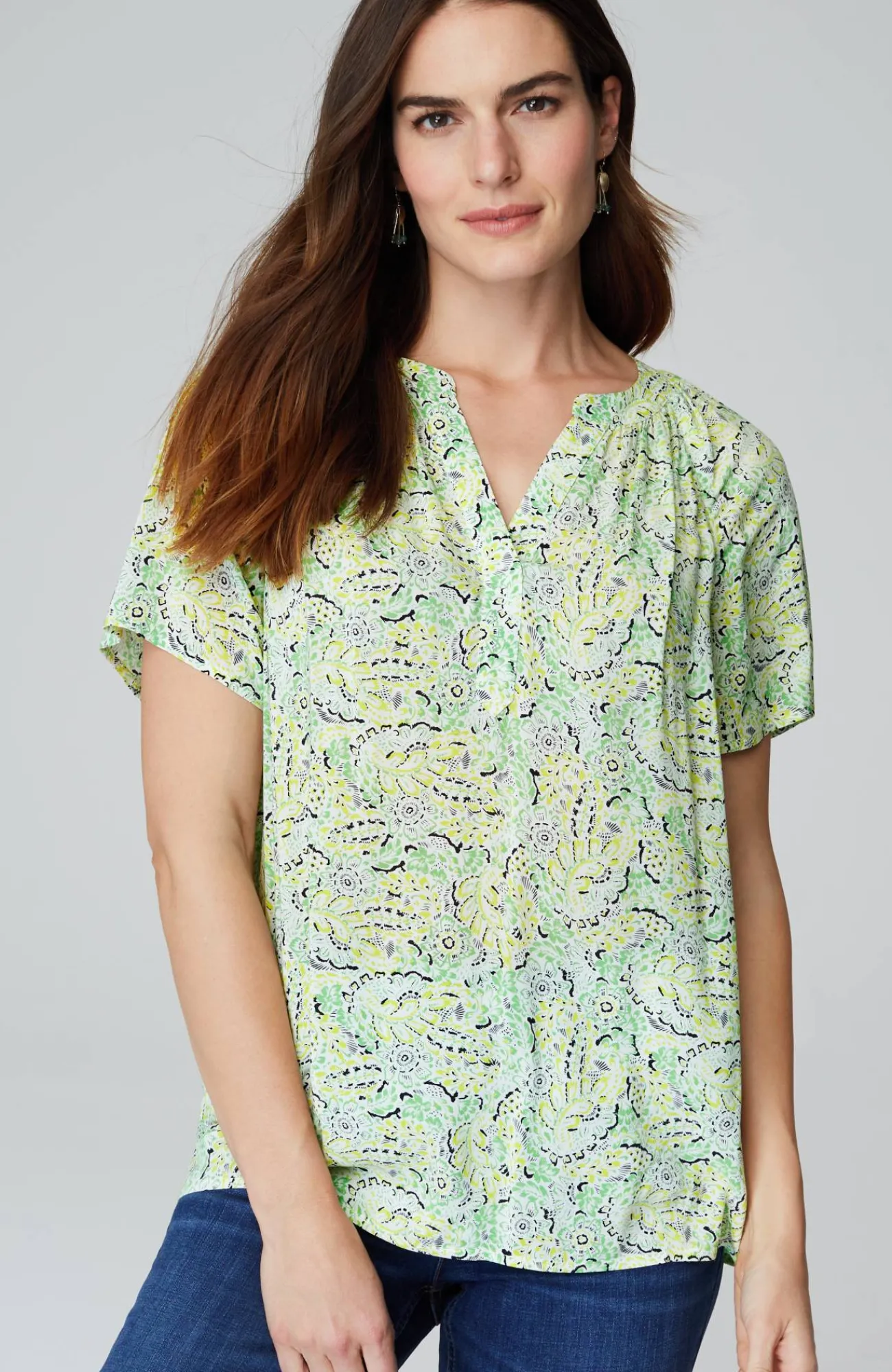 J.Jill Printed Voile Top Flash Sale