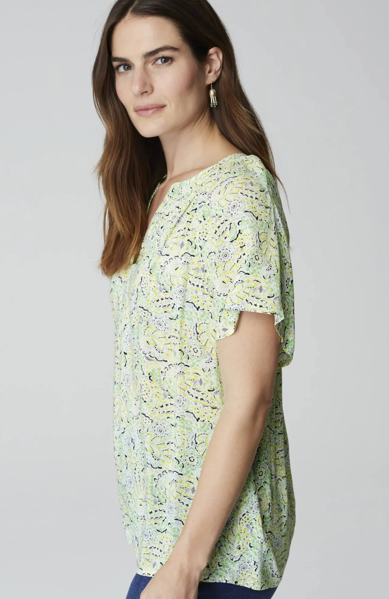 J.Jill Printed Voile Top Flash Sale