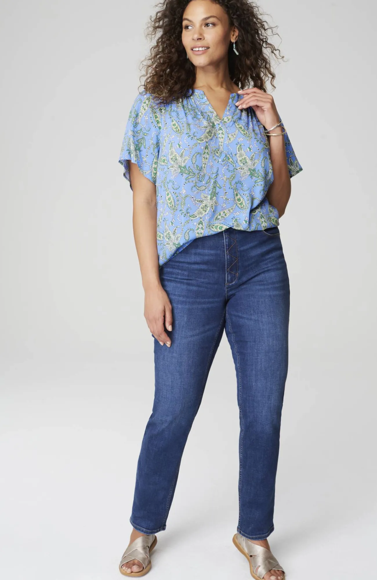J.Jill Printed Voile Top Flash Sale