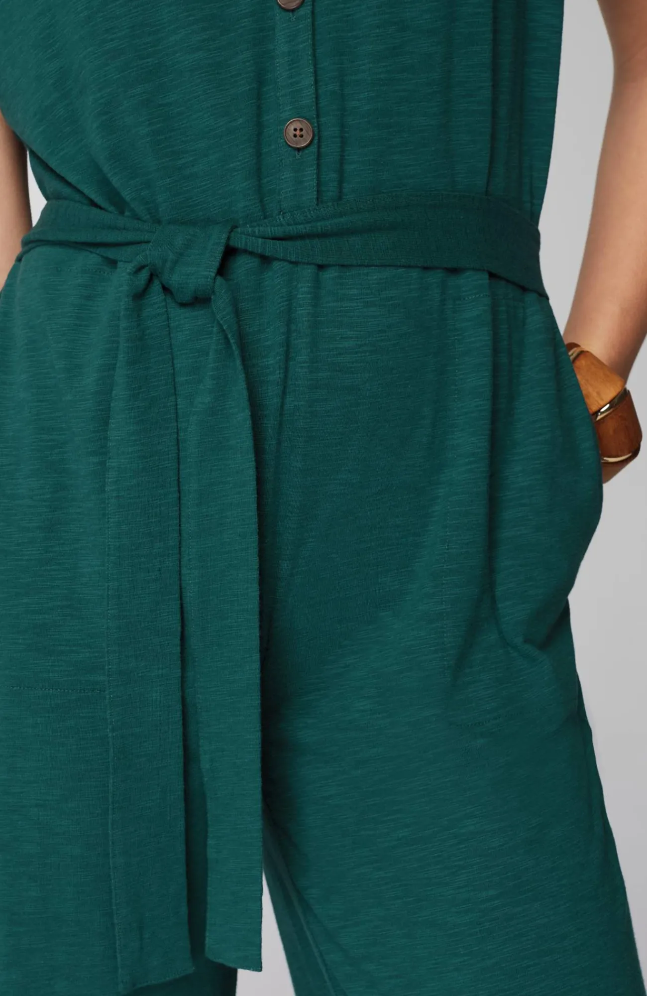 J.Jill Pure Jill Belted Jumpsuit Green Valley Cheap