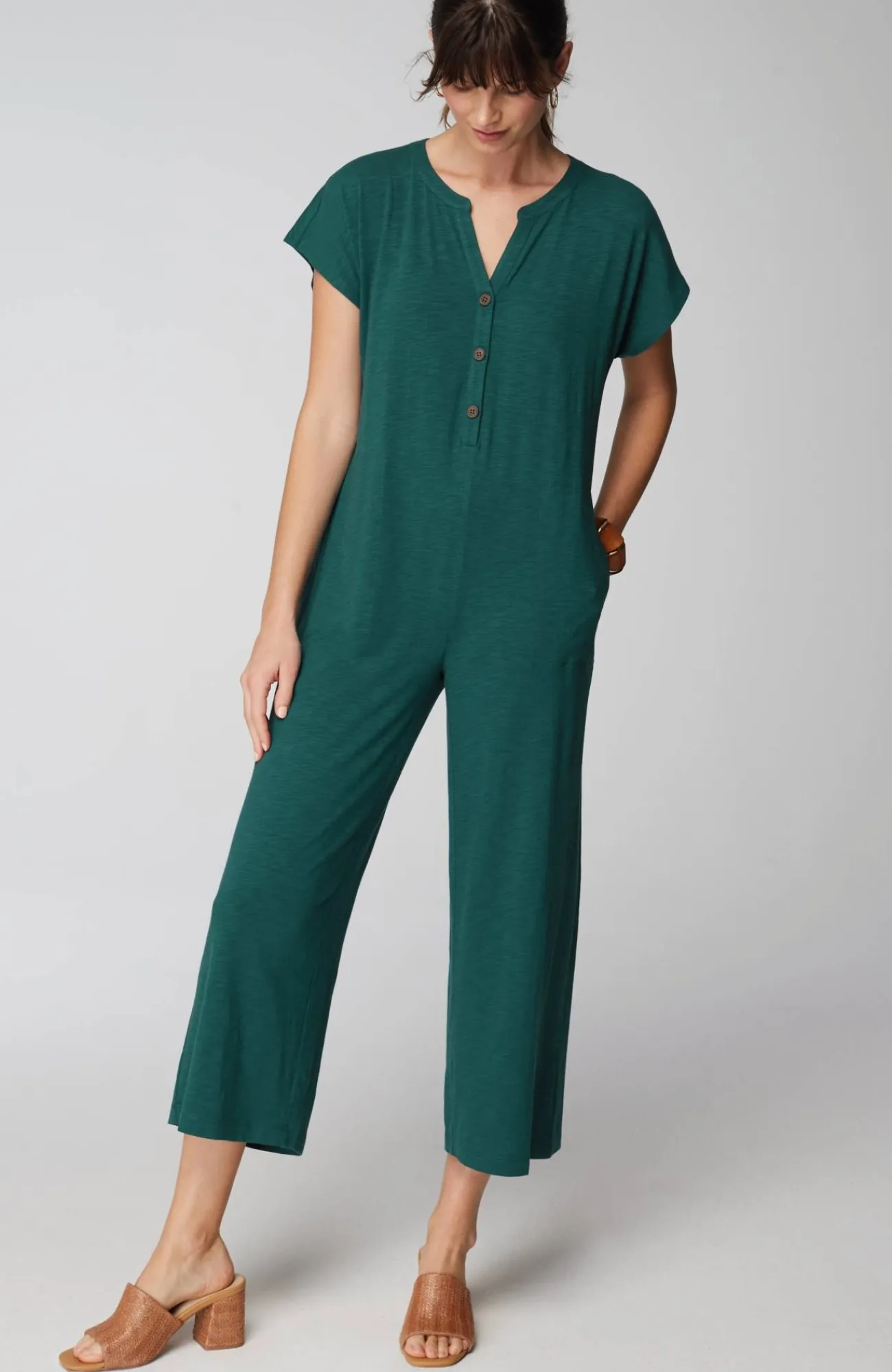 J.Jill Pure Jill Belted Jumpsuit Green Valley Cheap