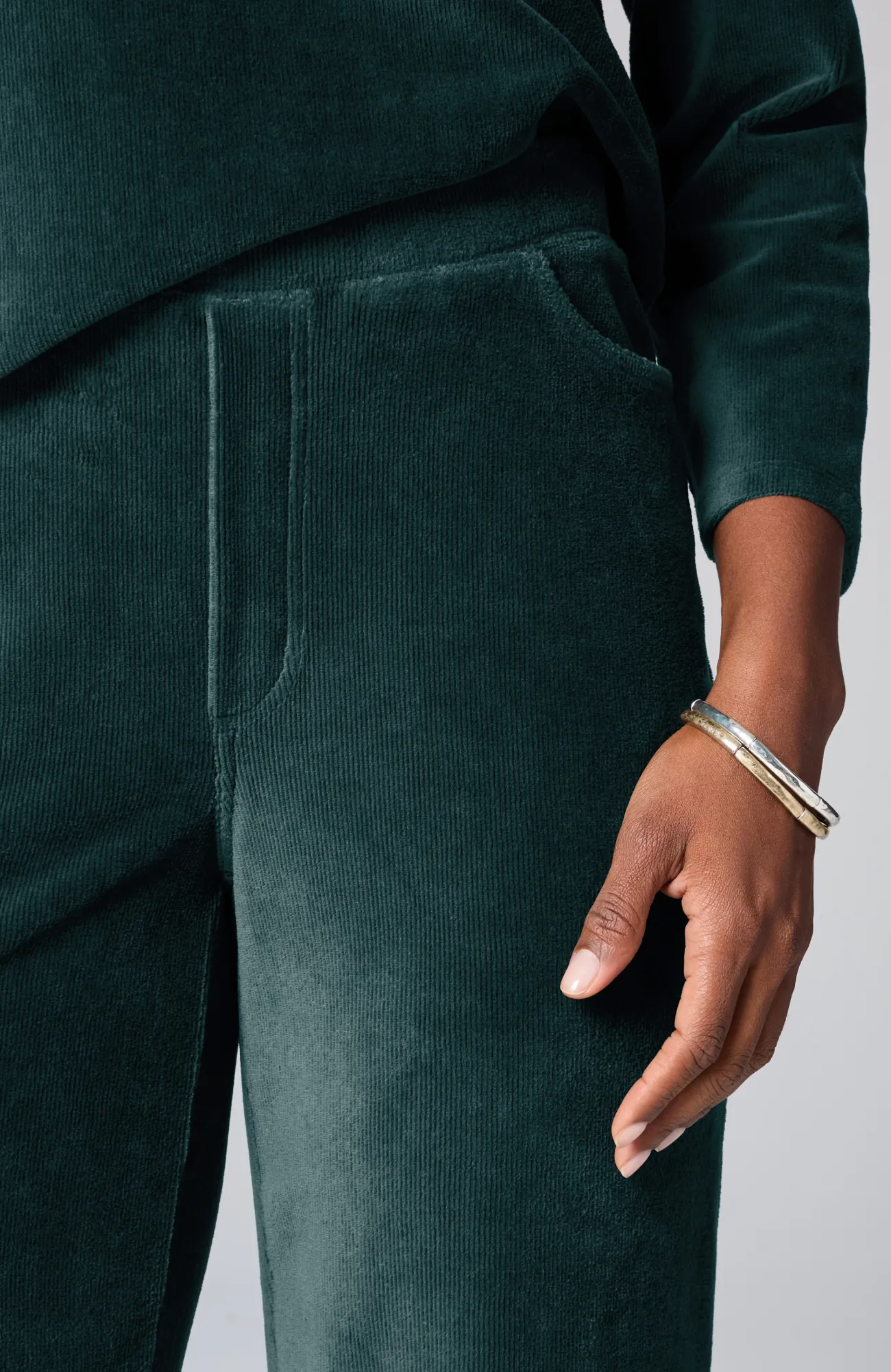 J.Jill Pure Jill Corded-Velour Wide-Leg Pants Dark Teal Shop