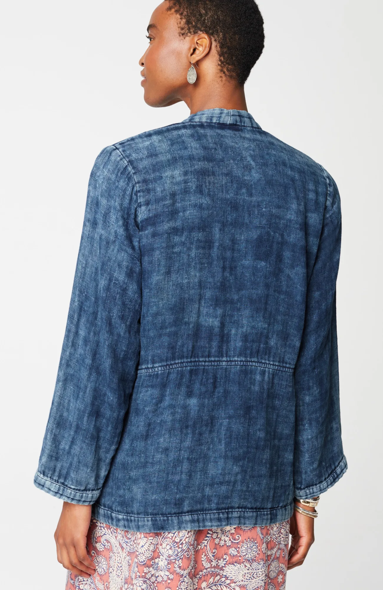 J.Jill Pure Jill Double-Cloth Indigo Jacket Oak Bluff Wash Sale