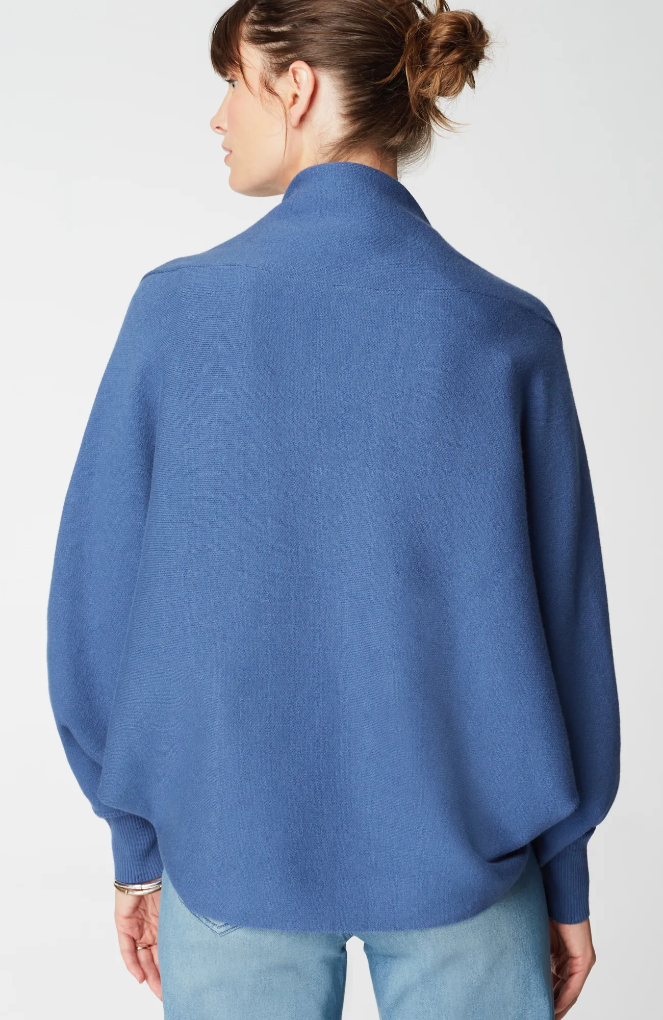 J.Jill Pure Jill Double-Knit Dolman-Sleeve Cardi Deep Sea Best