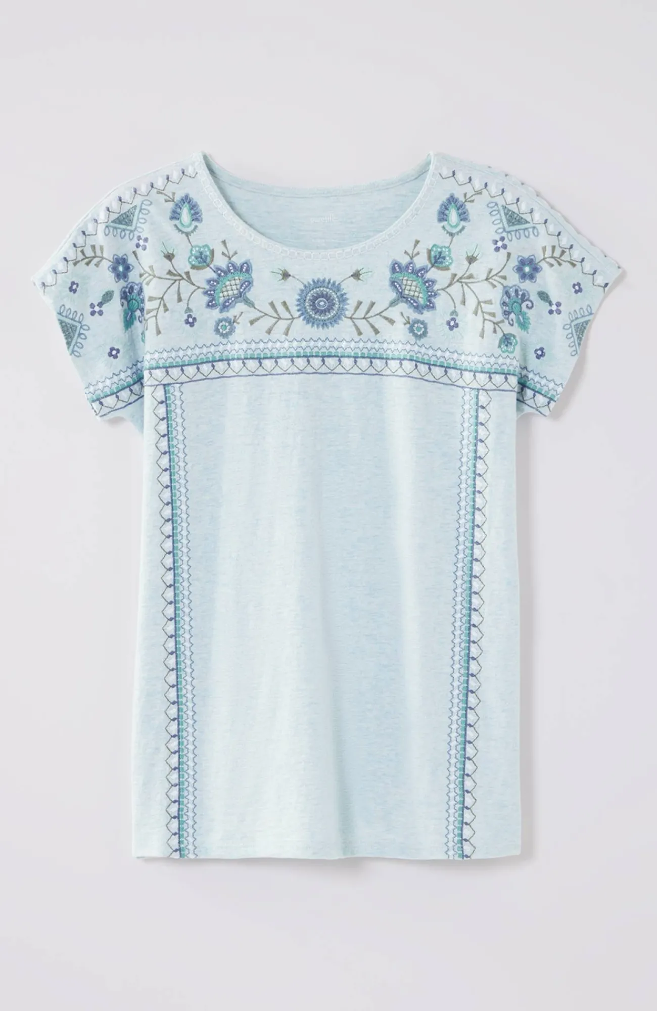J.Jill Pure Jill Embroidered Round-Neck Tee Shop