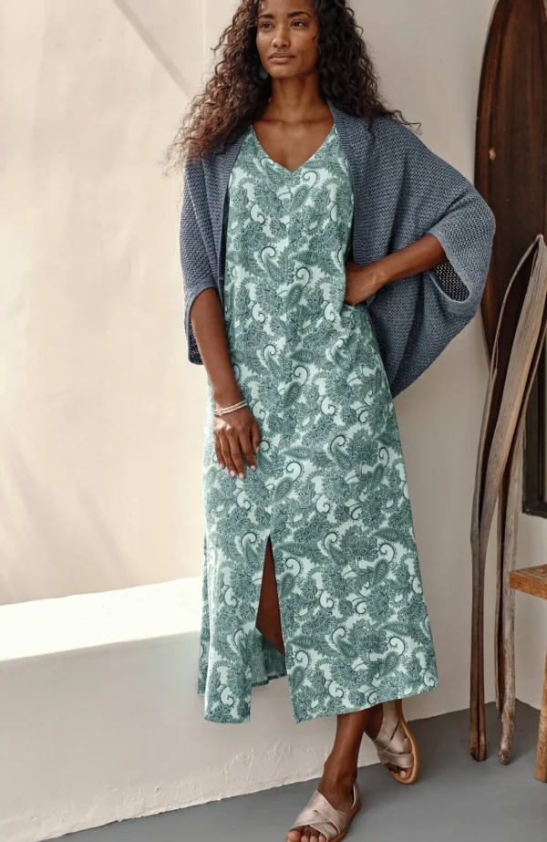 J.Jill Pure Jill Etched Paisley Dress Sea Glass Etched Paisley Flash Sale