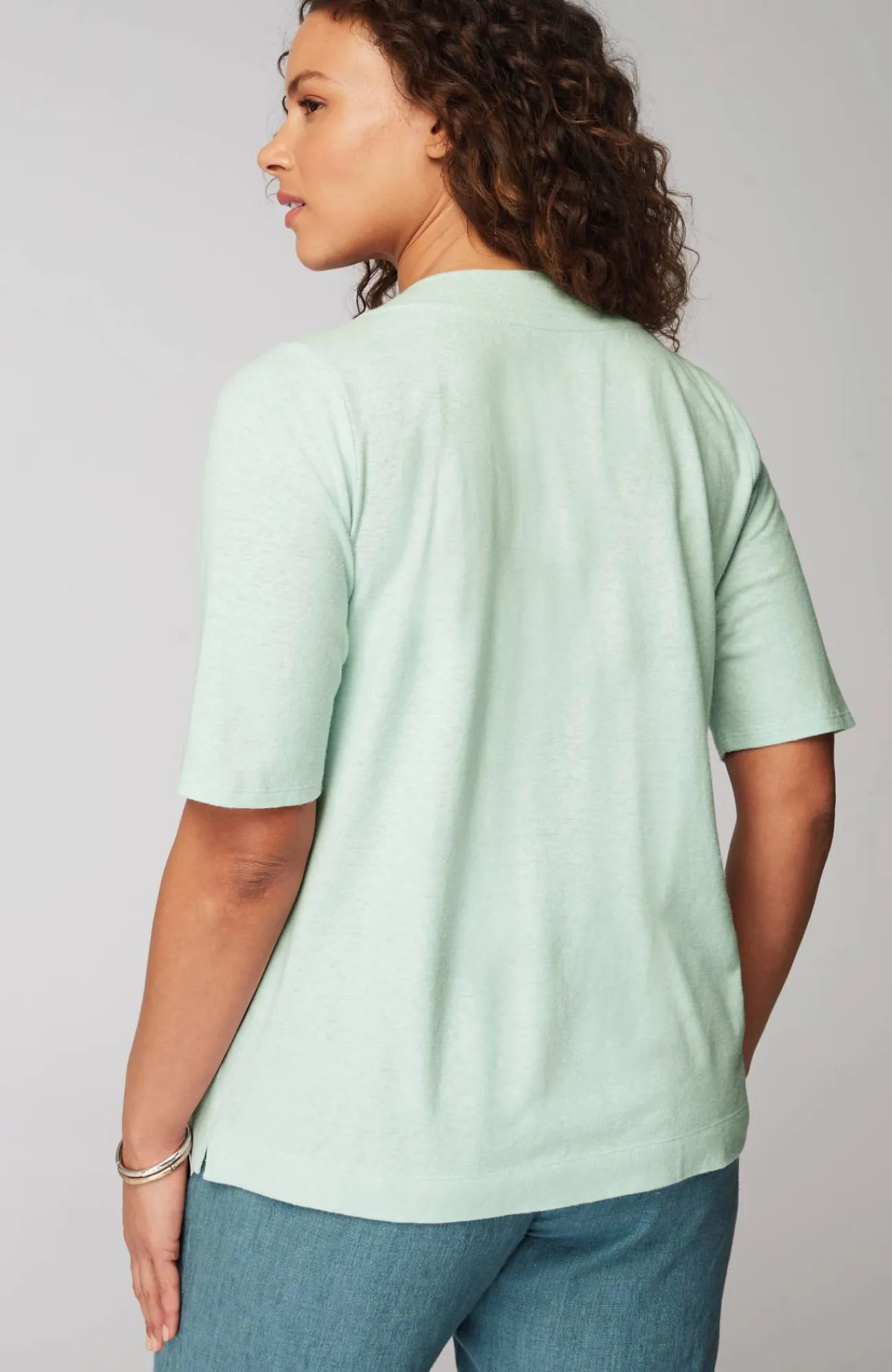 J.Jill Pure Jill Hemp & Cotton Button-Front Top Sale