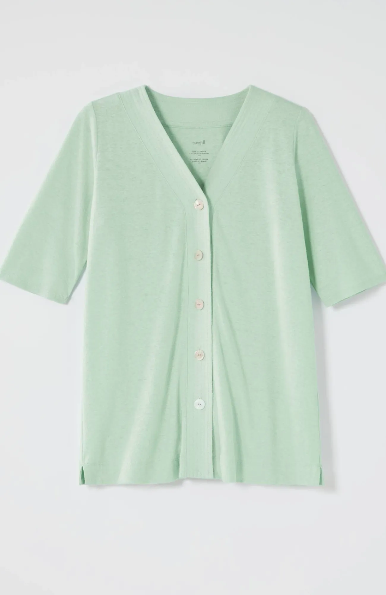 J.Jill Pure Jill Hemp & Cotton Button-Front Top Sale