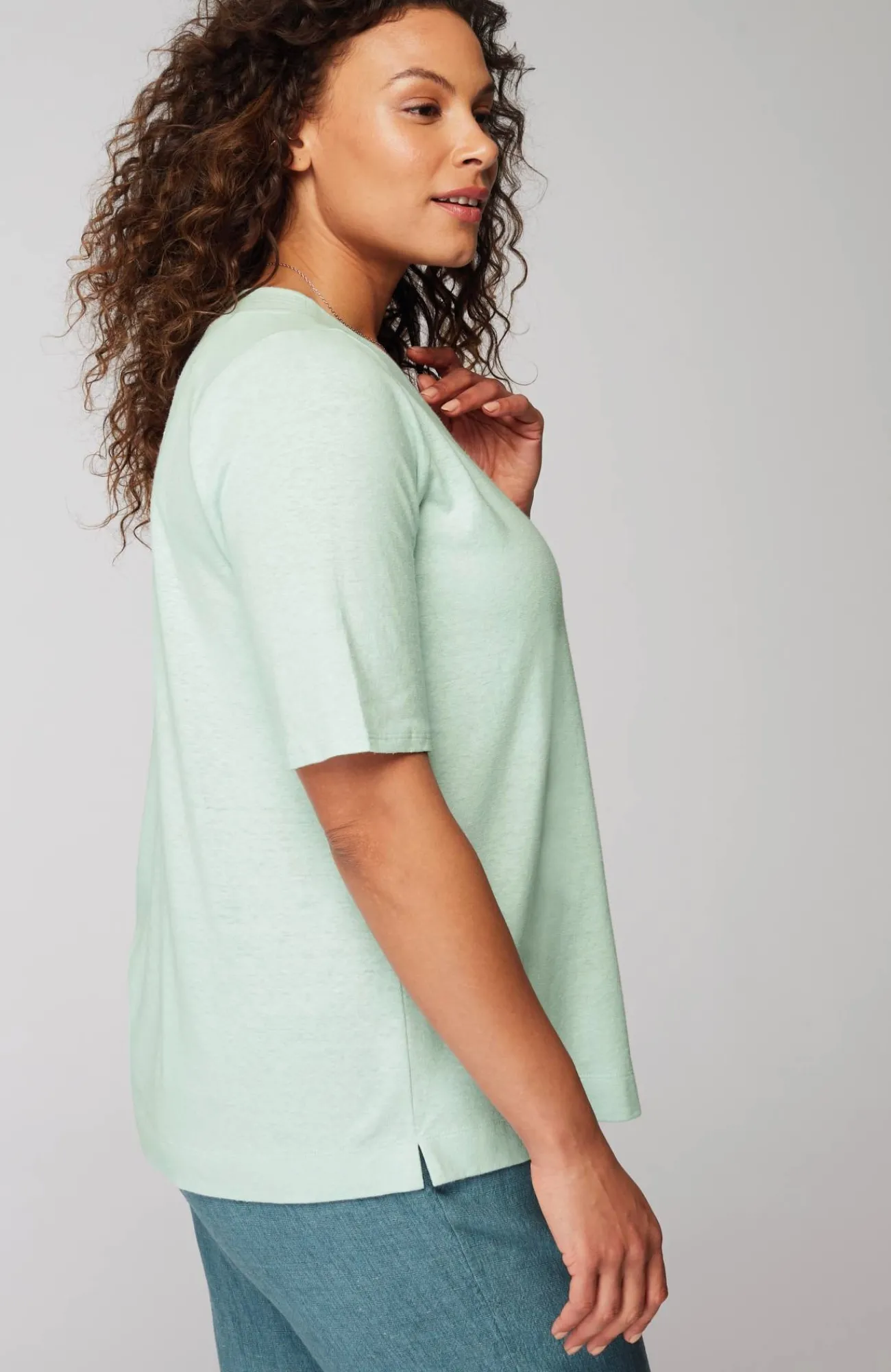 J.Jill Pure Jill Hemp & Cotton Button-Front Top Sale