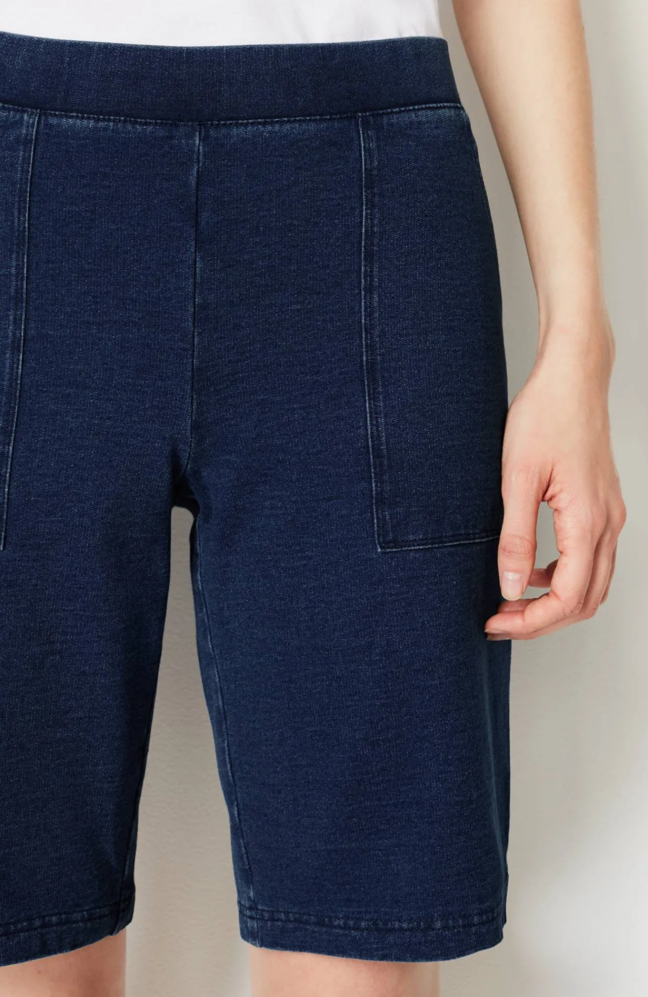 J.Jill Pure Jill Indigo Knit Jean Shorts Everyday Wash Best Sale