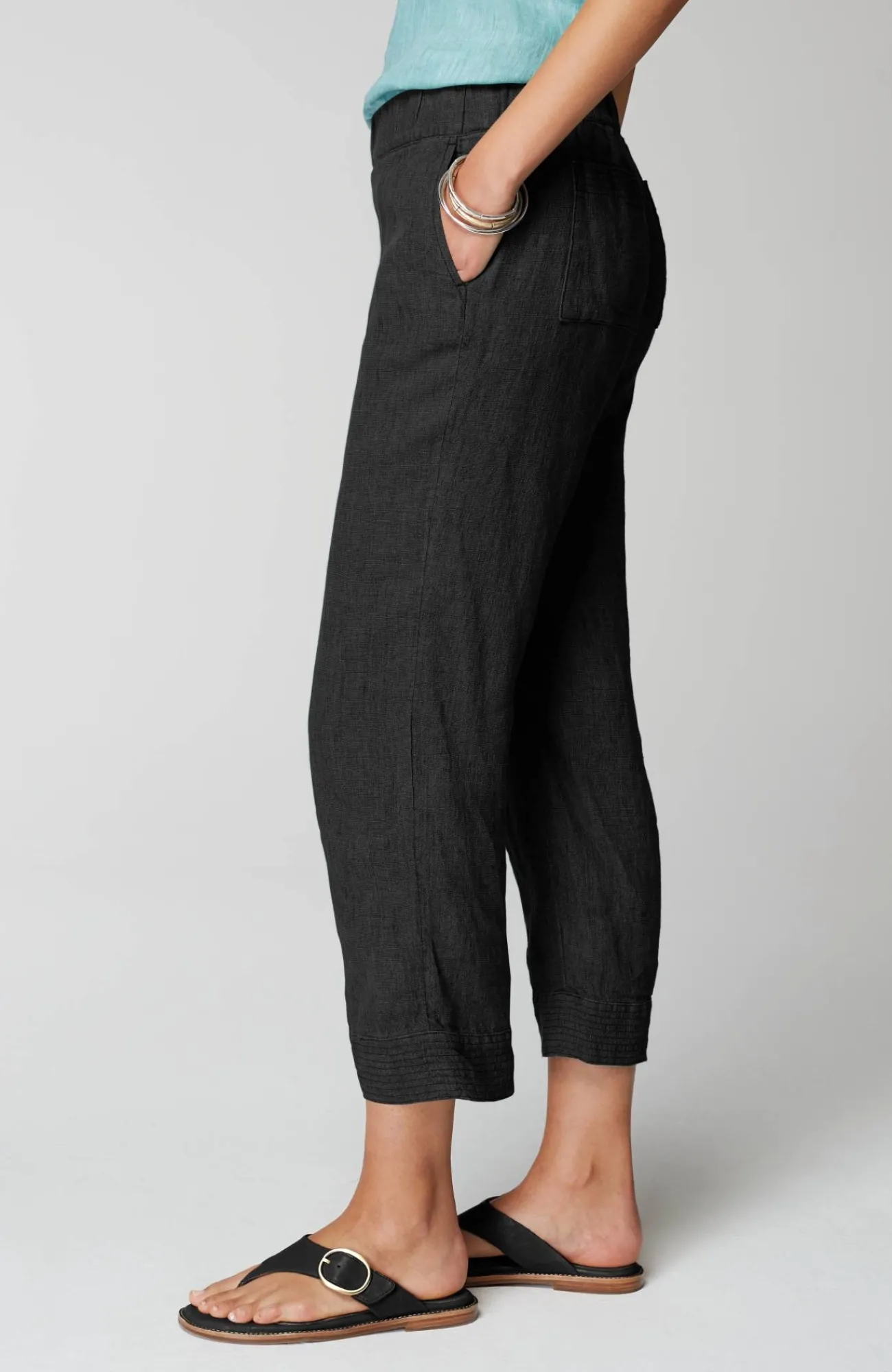 J.Jill Pure Jill Linen Trapunto-Stitched Pants Best Sale