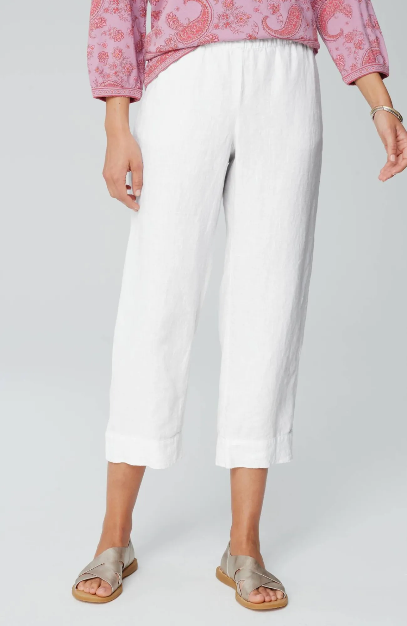 J.Jill Pure Jill Linen Trapunto-Stitched Pants Best Sale