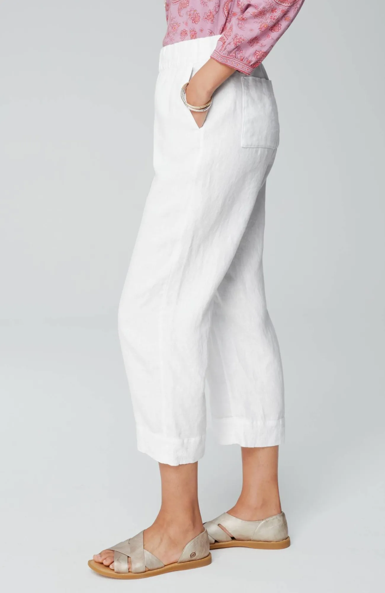 J.Jill Pure Jill Linen Trapunto-Stitched Pants Best Sale