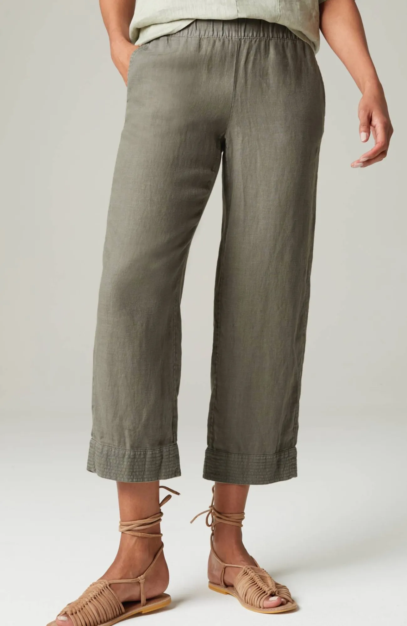 J.Jill Pure Jill Linen Trapunto-Stitched Pants Best Sale
