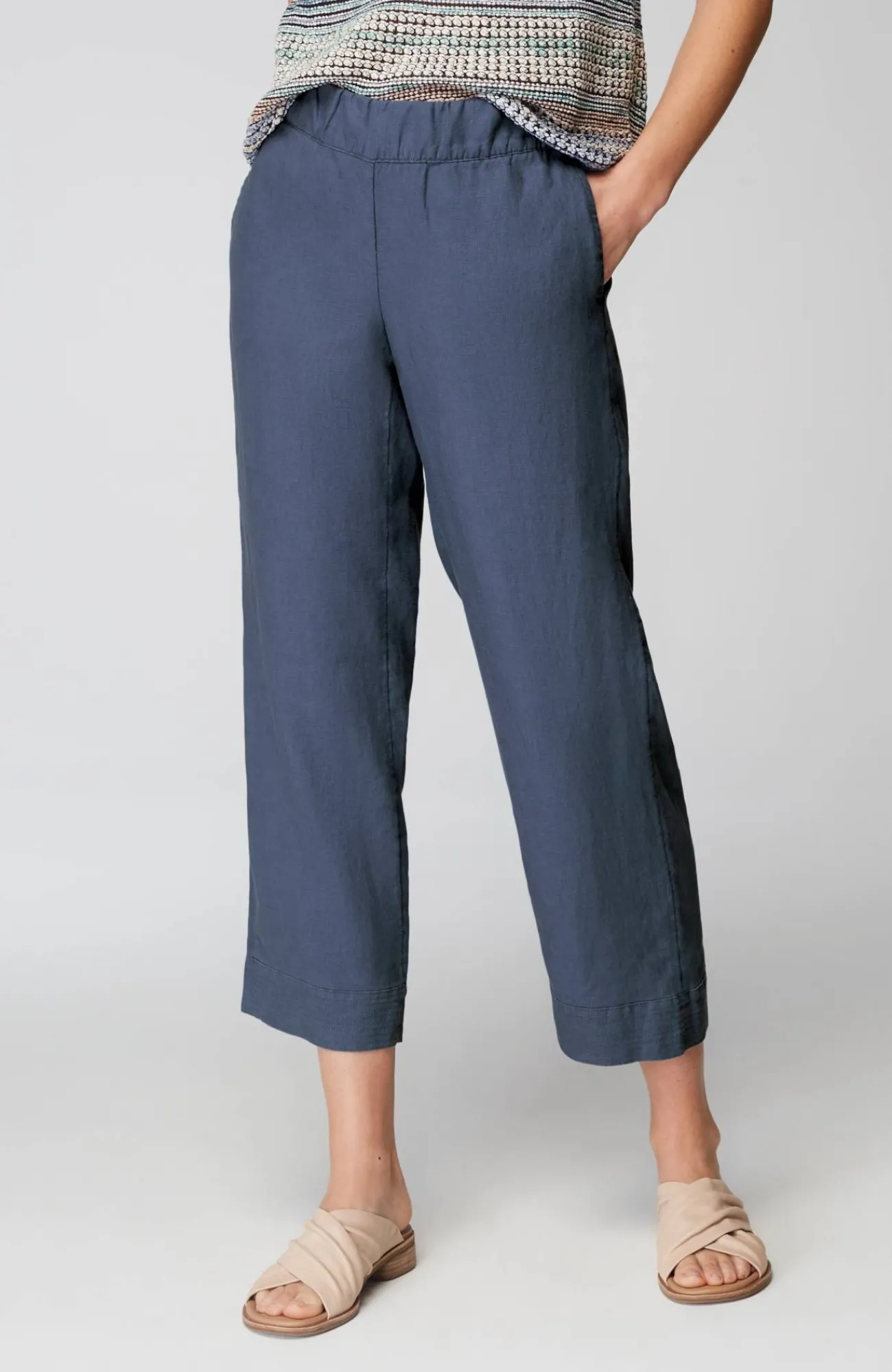 J.Jill Pure Jill Linen Trapunto-Stitched Pants Best Sale