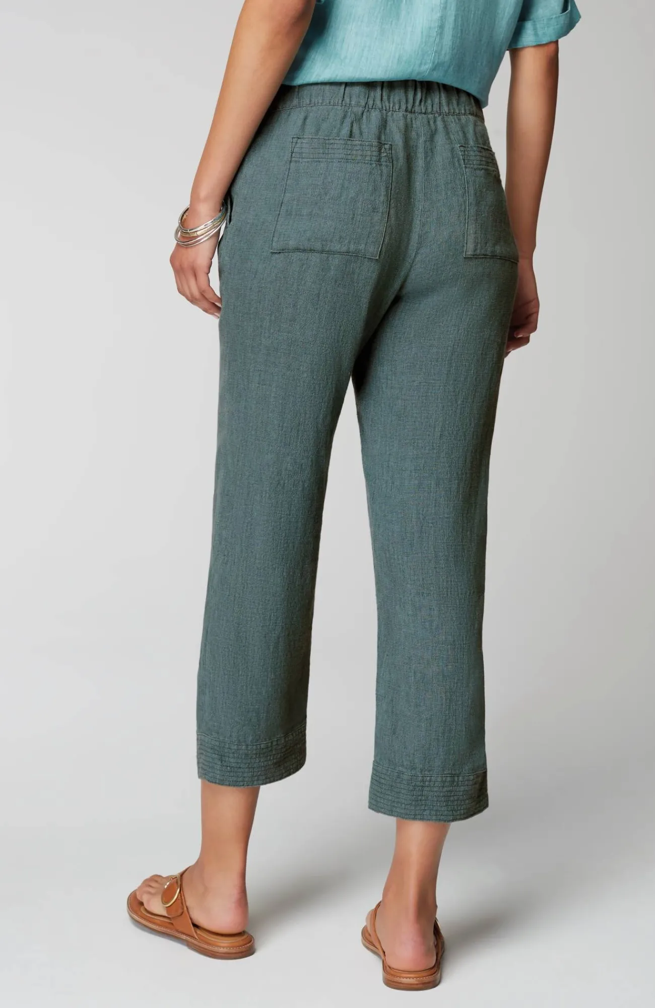 J.Jill Pure Jill Linen Trapunto-Stitched Pants Best Sale