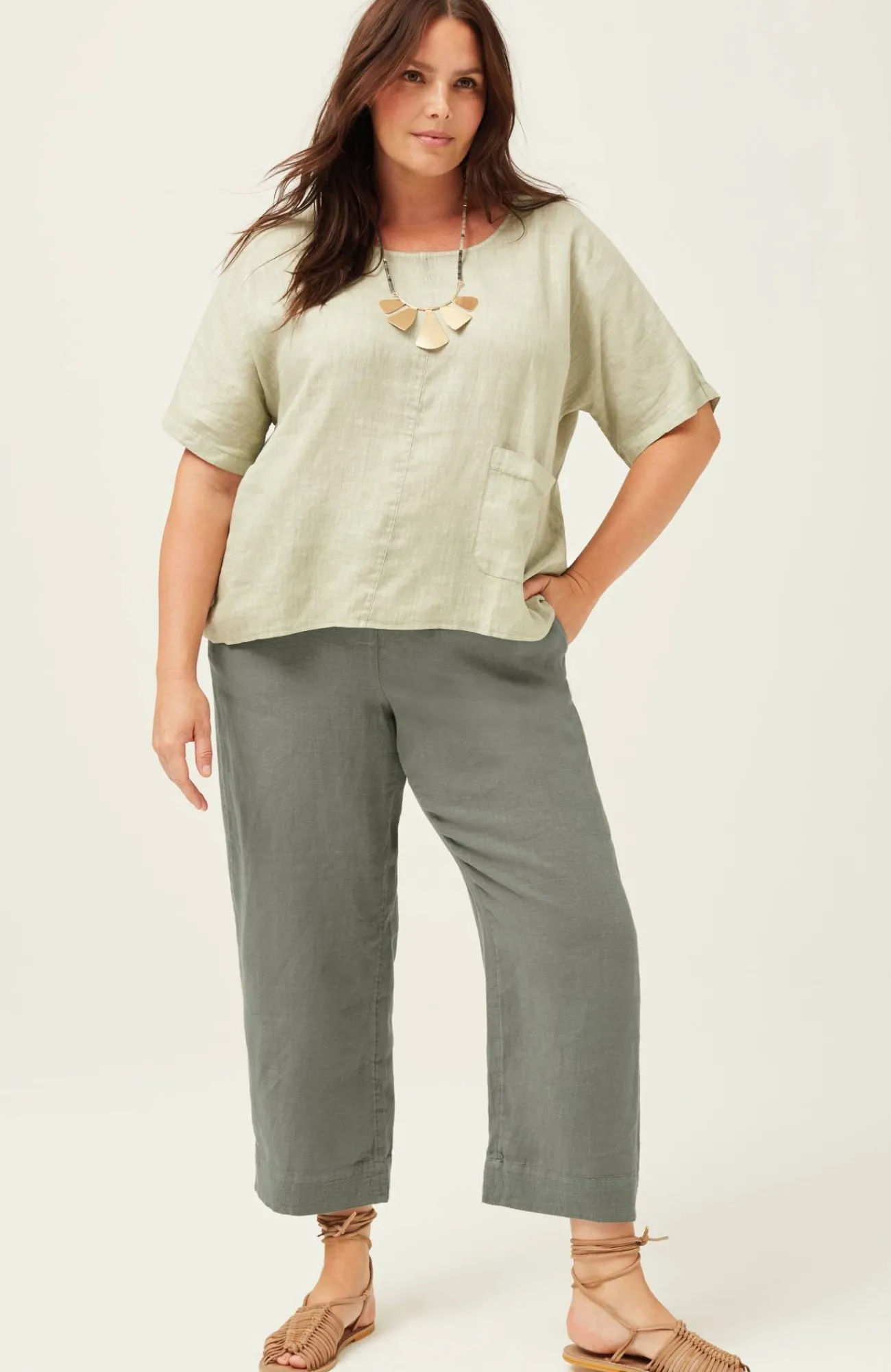 J.Jill Pure Jill Linen Trapunto-Stitched Pants Best Sale